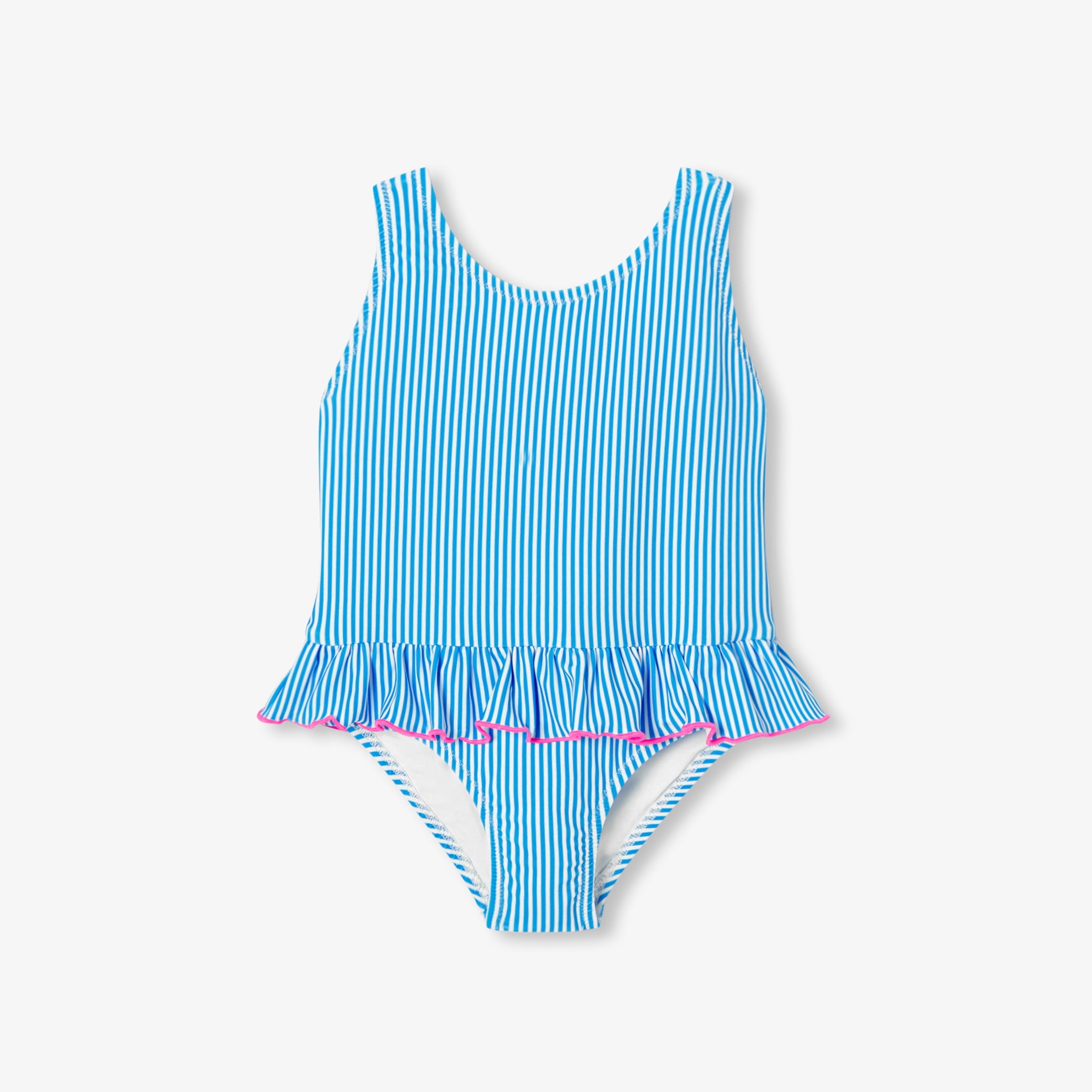 Baby girl striped swimsuit with ruffles