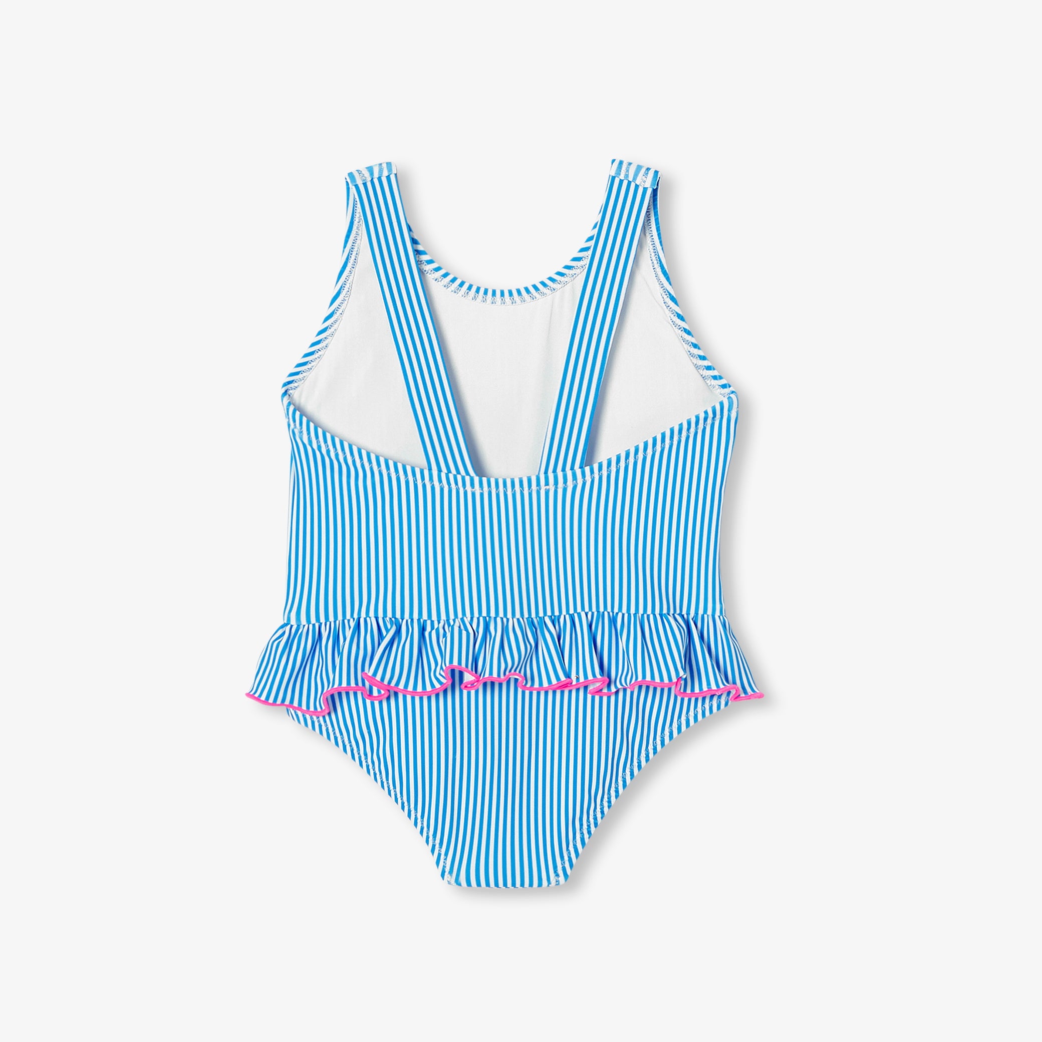 Baby girl striped swimsuit with ruffles