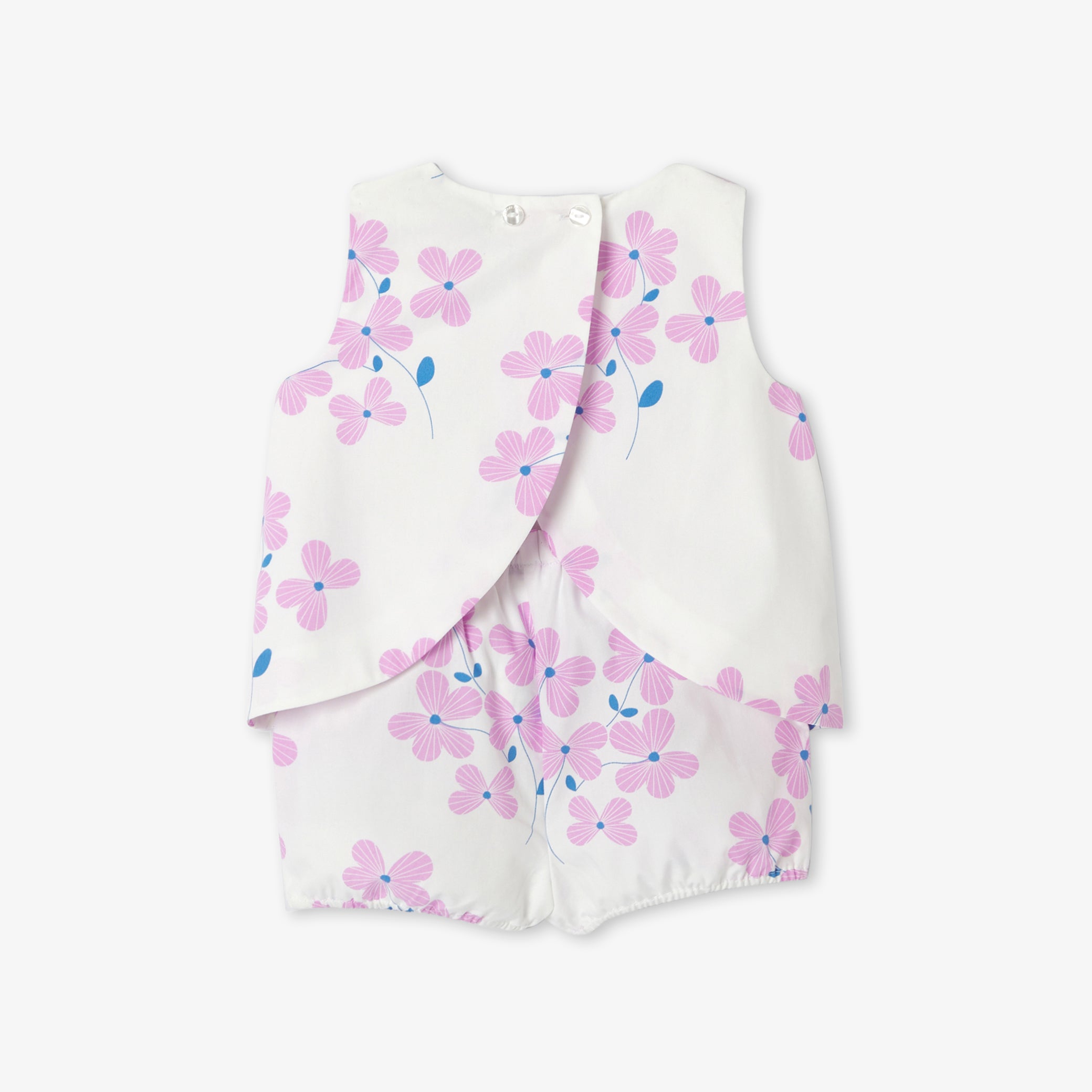 Baby girl poplin shorts set