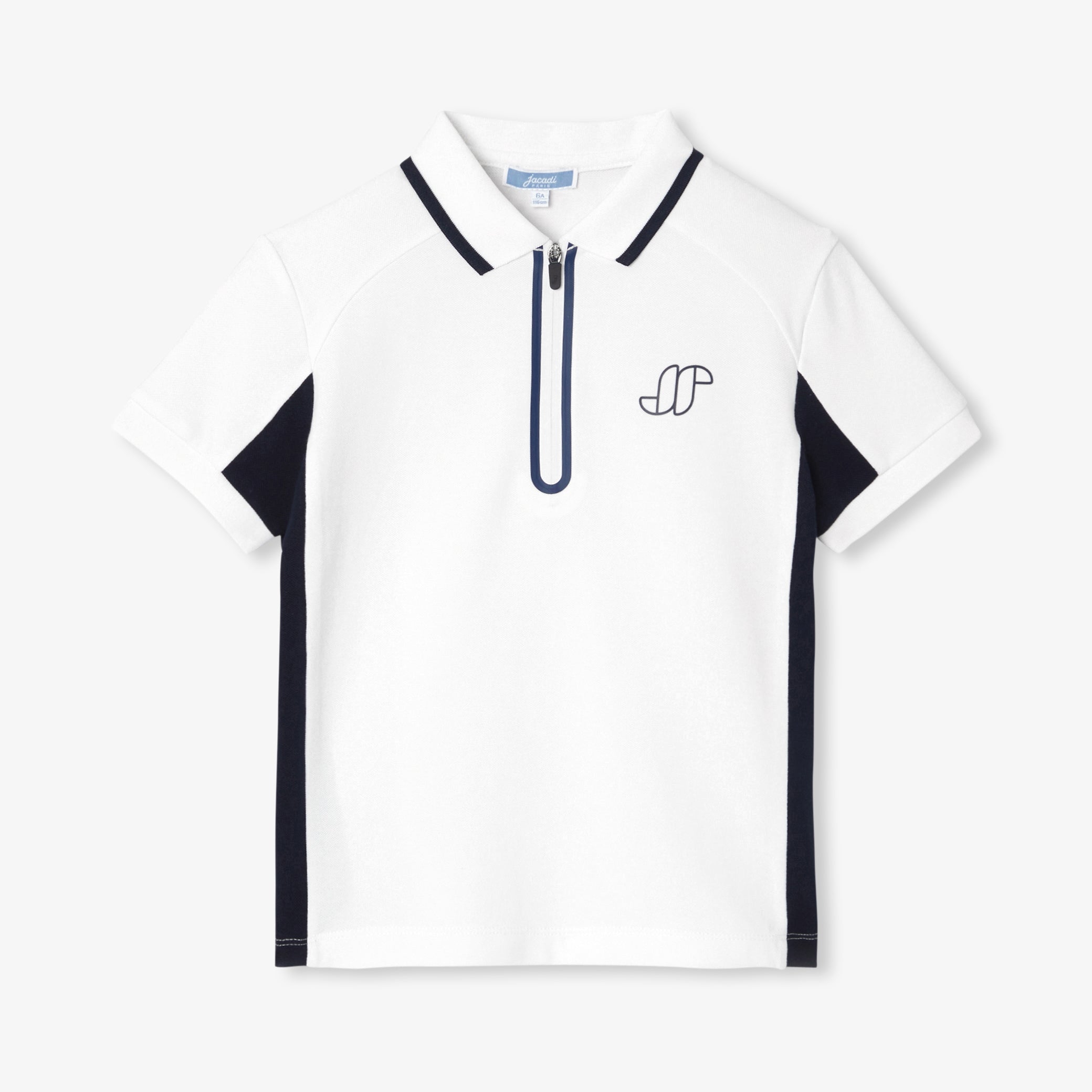 Boys' cotton piqué polo shirt