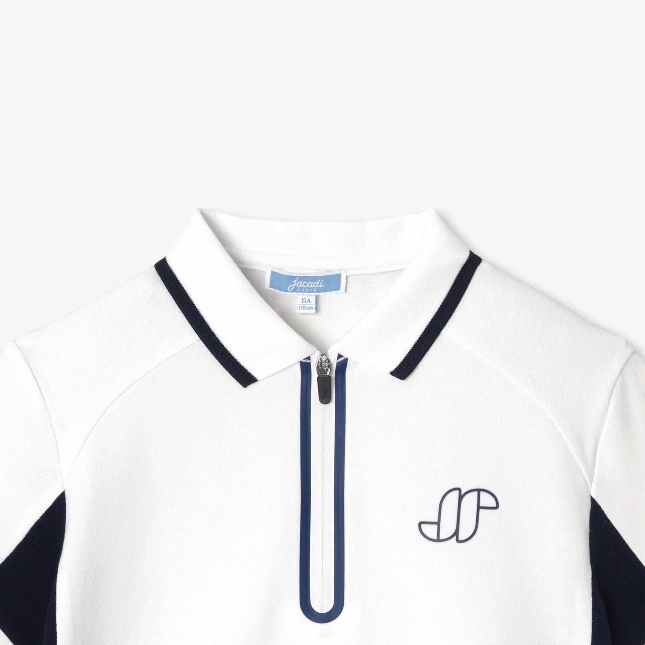 Boys' cotton piqué polo shirt