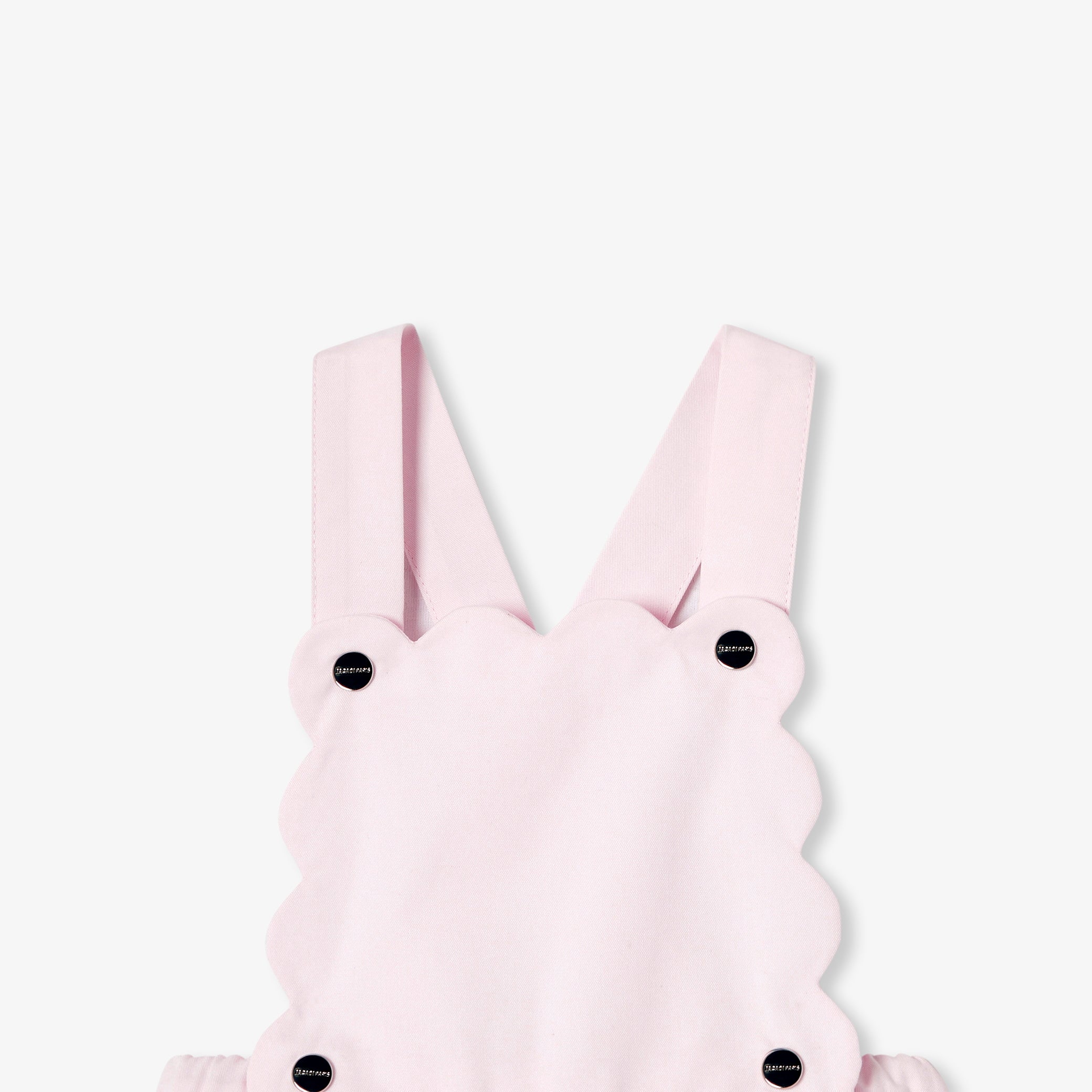 Baby girl cotton twill dungarees