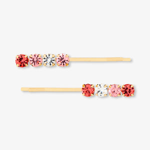 Pair of gold hair clips for girls