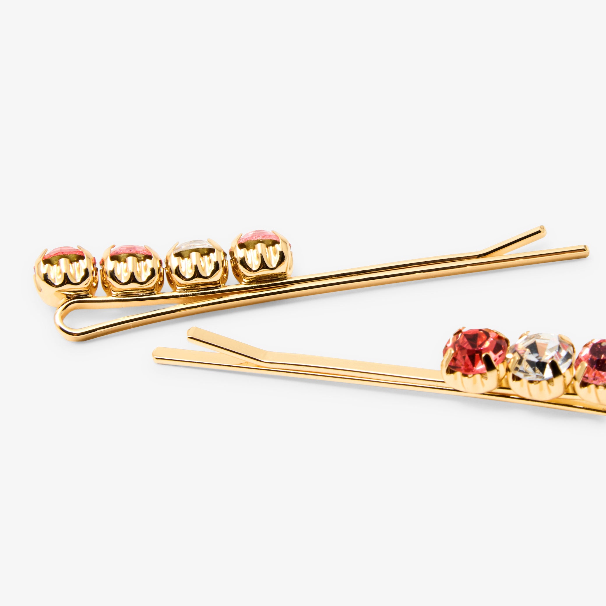 Pair of gold hair clips for girls