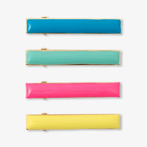 Set of 4 flat barrettes for girls