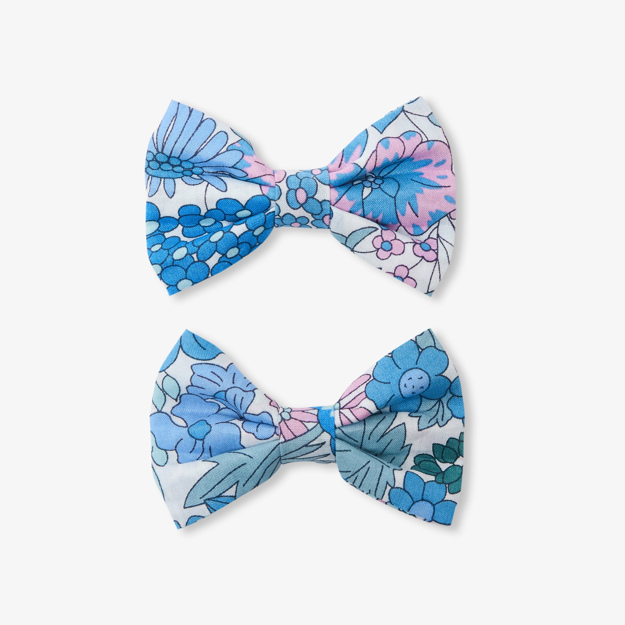 Pair of Liberty fabric hair clips for girls