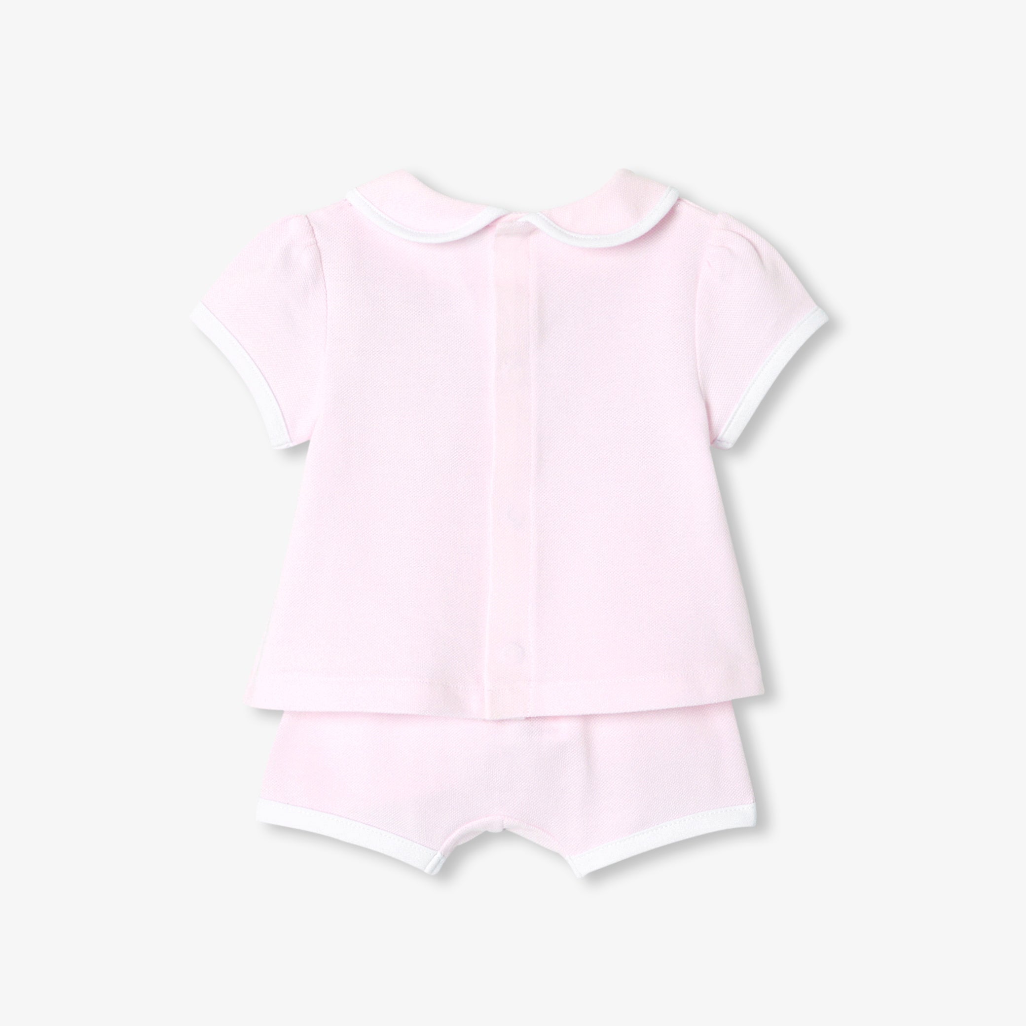 Baby girl set in cotton piquÃ©