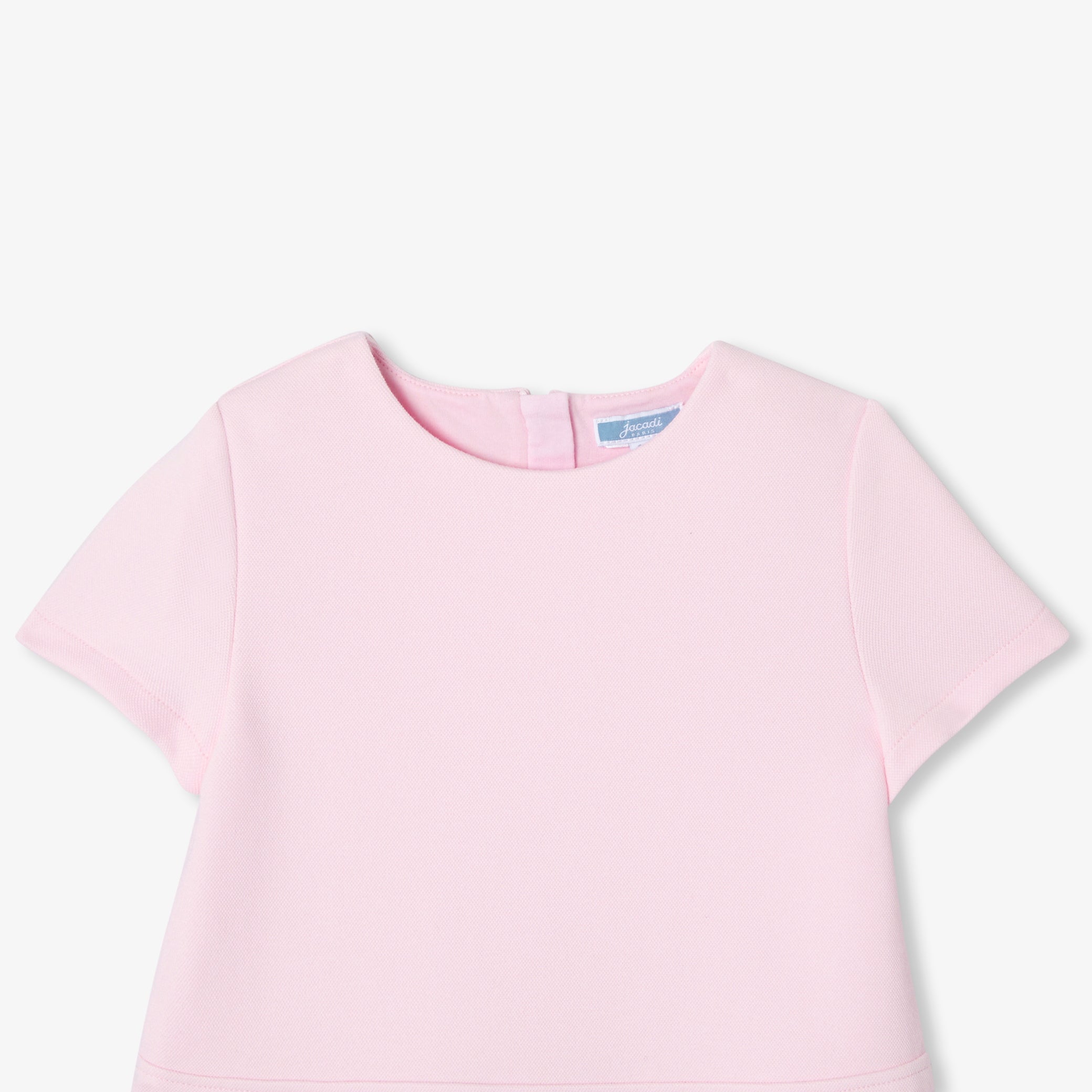 Girls' piquÃ© knit dress