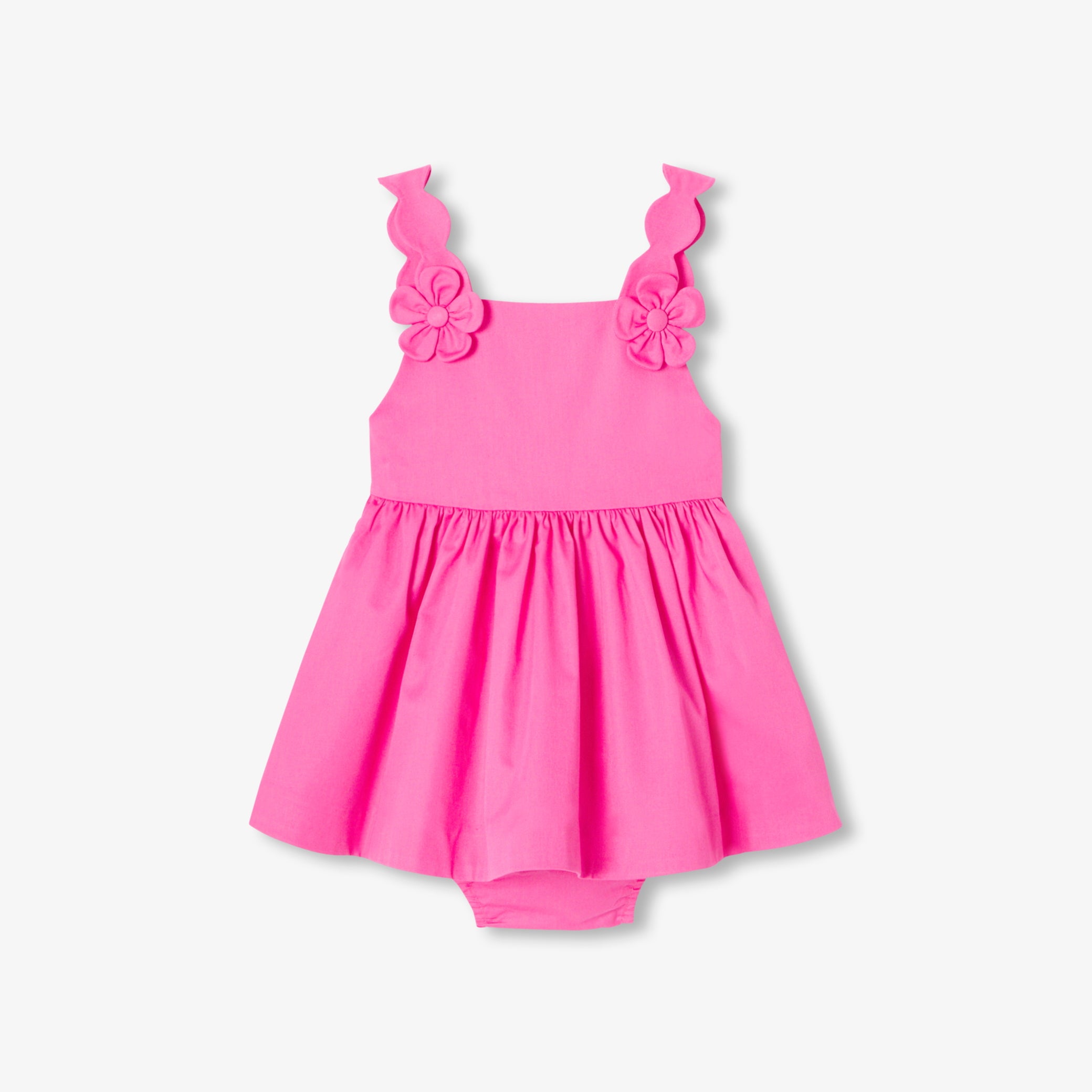 Baby girl cotton satin ceremony dress