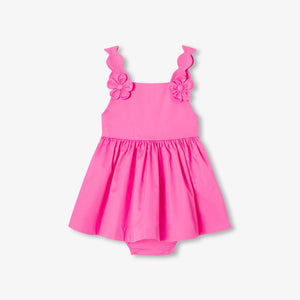 Baby girl cotton satin ceremony dress