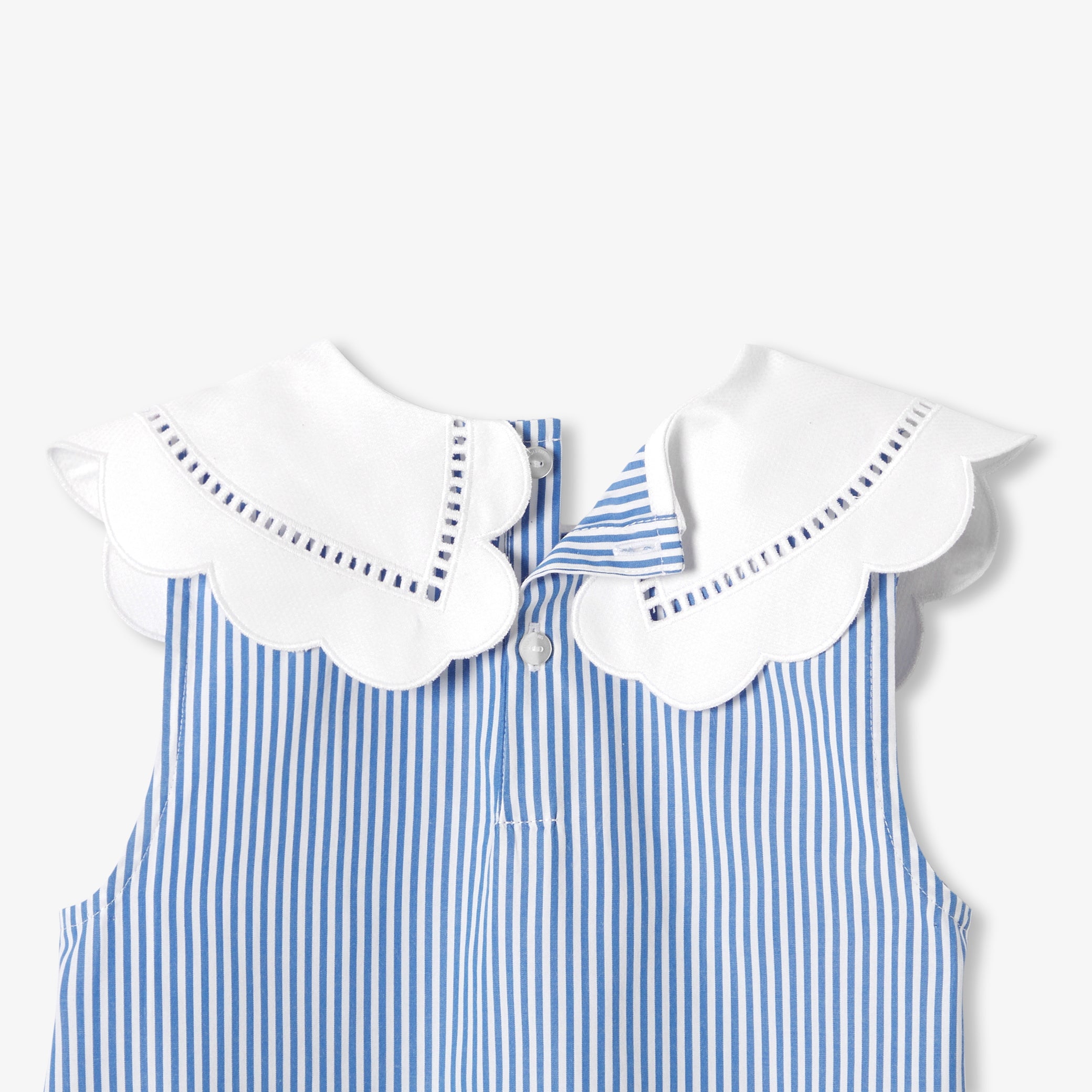 Girls' striped poplin blouse
