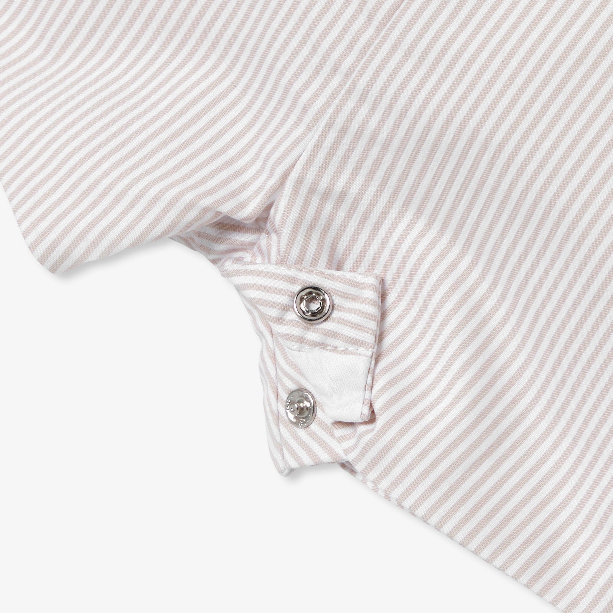 Baby boy striped twill dungaree shorts