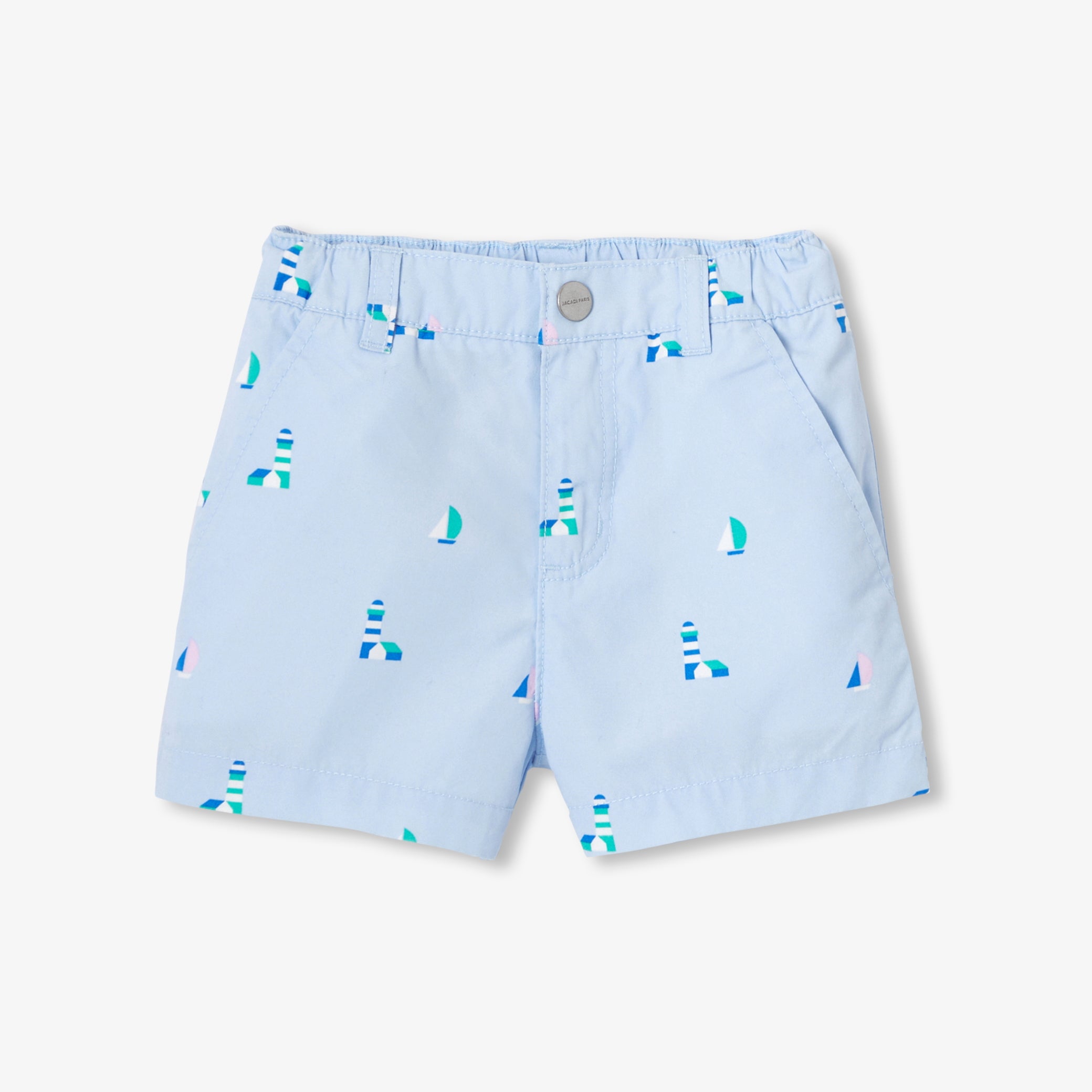 Baby boy patterned cotton shorts