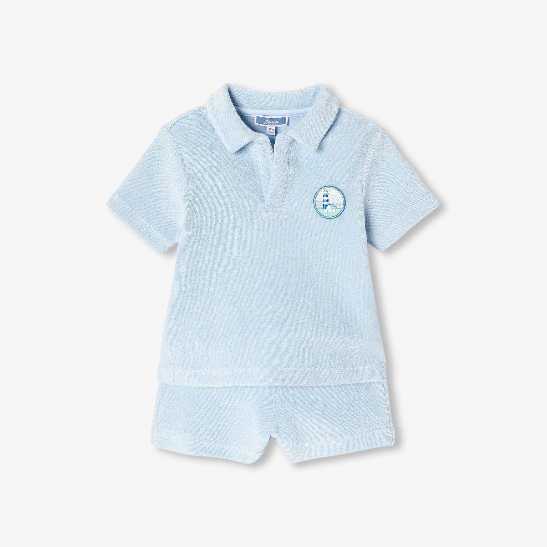 Baby boy terry cotton shorts set