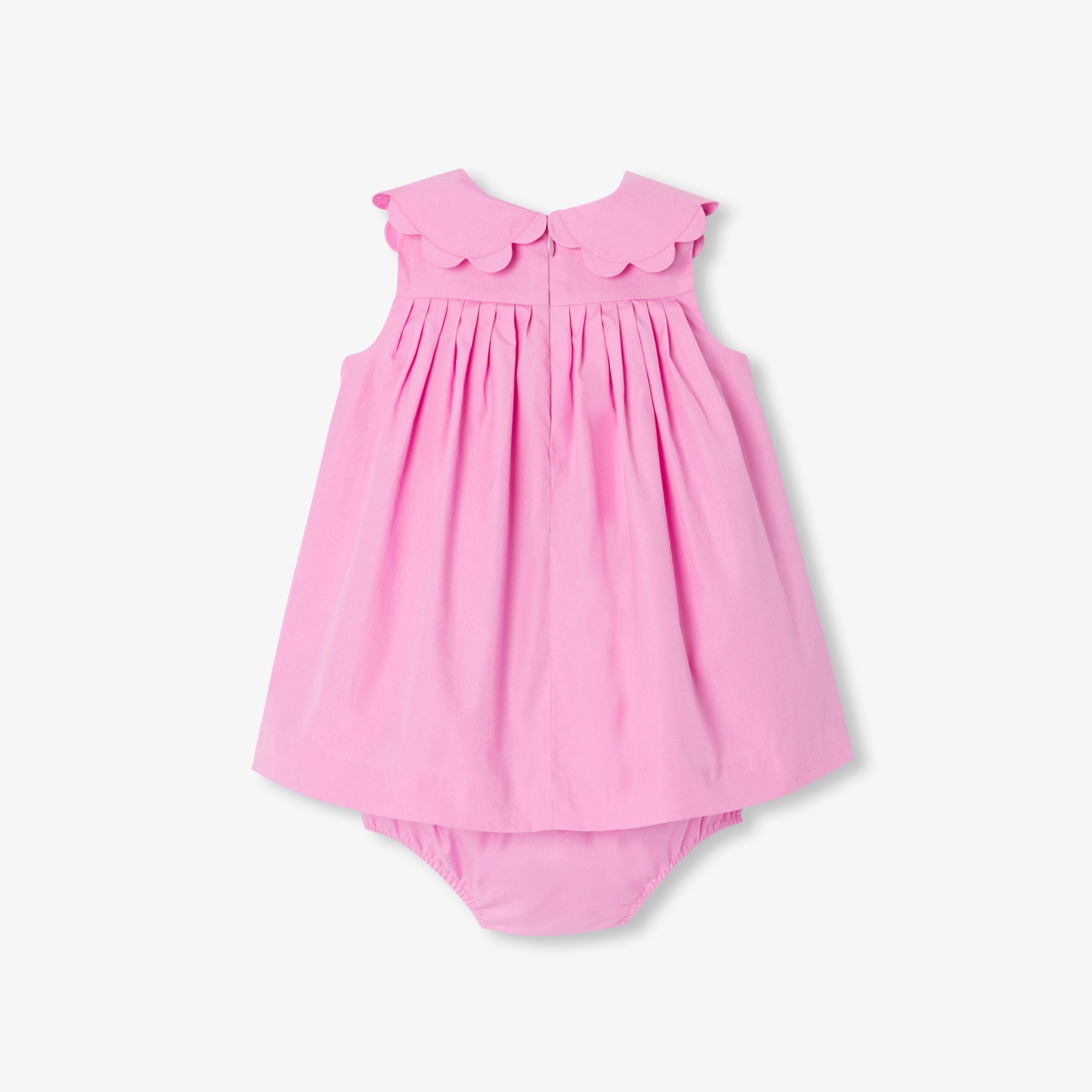 Baby girl's formal dress in cotton poplin
