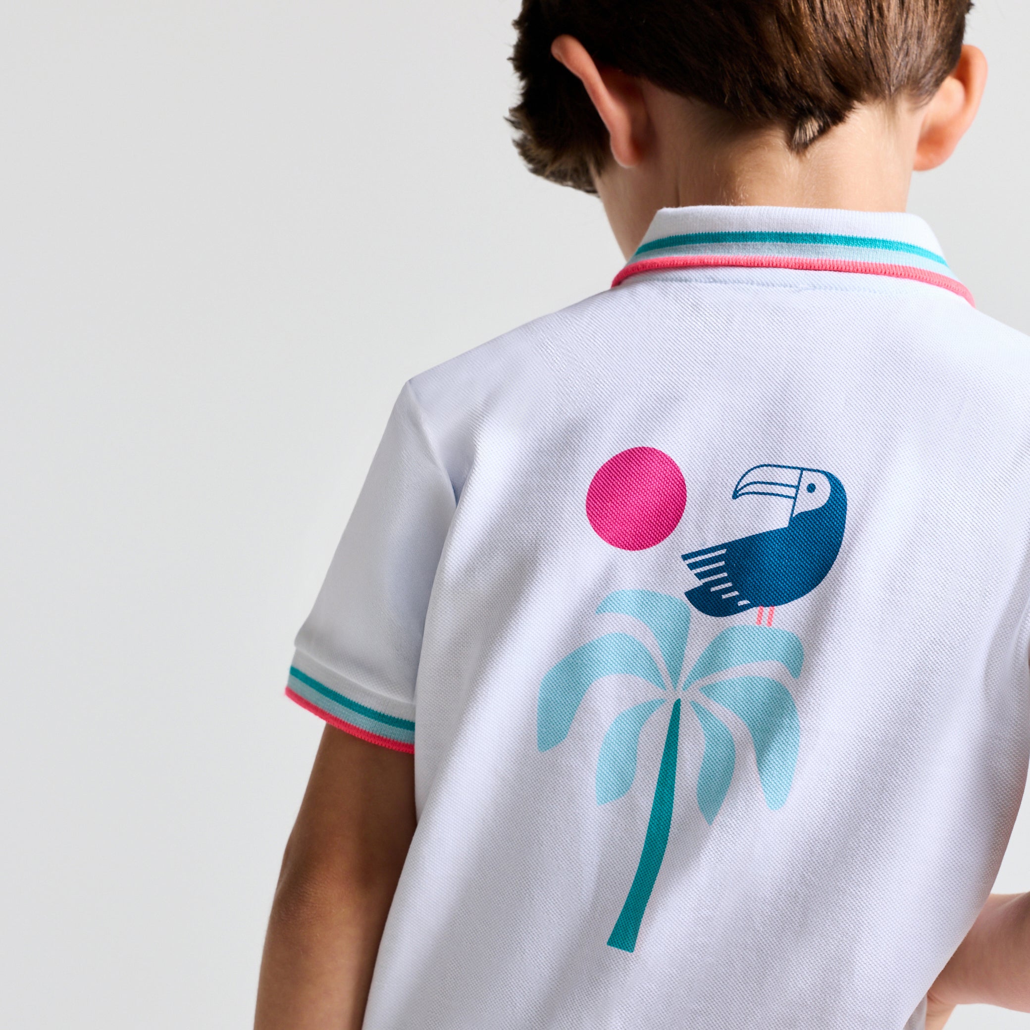 Mini piquÃ© cotton polo shirt for boys