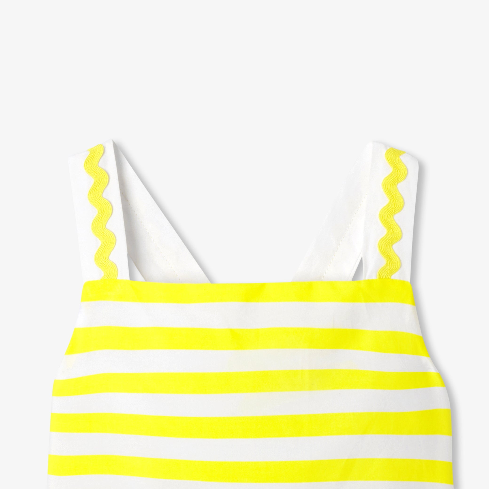 Girls' striped poplin dress