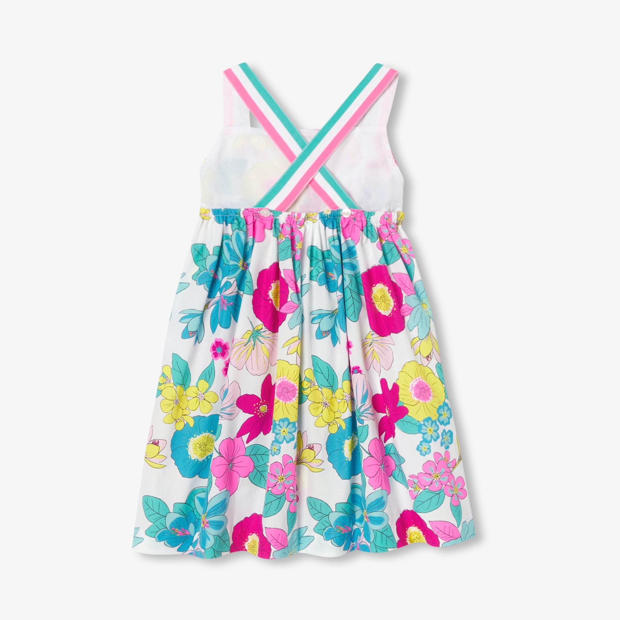 Girls' sleeveless poplin dress
