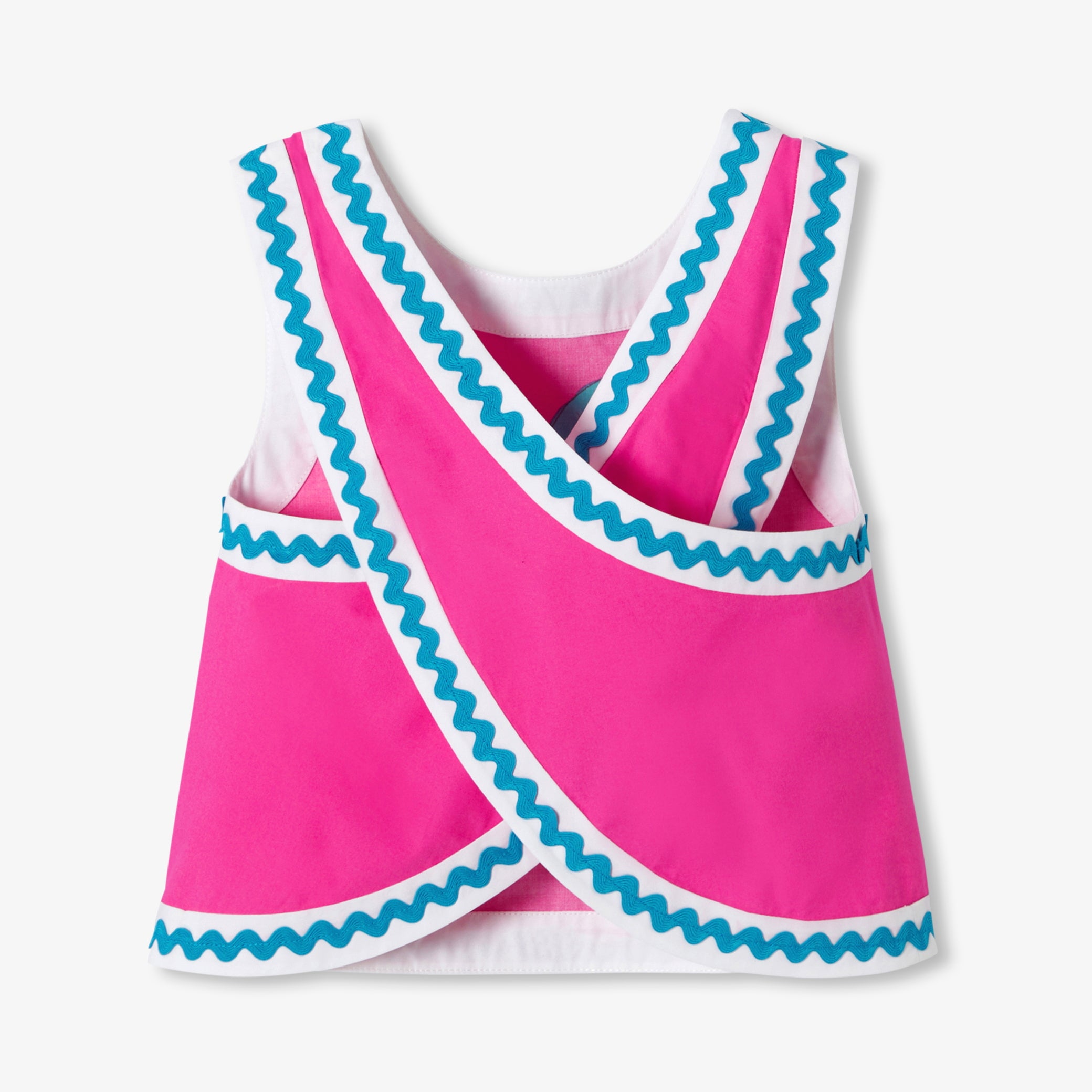 Floral print poplin top for girls