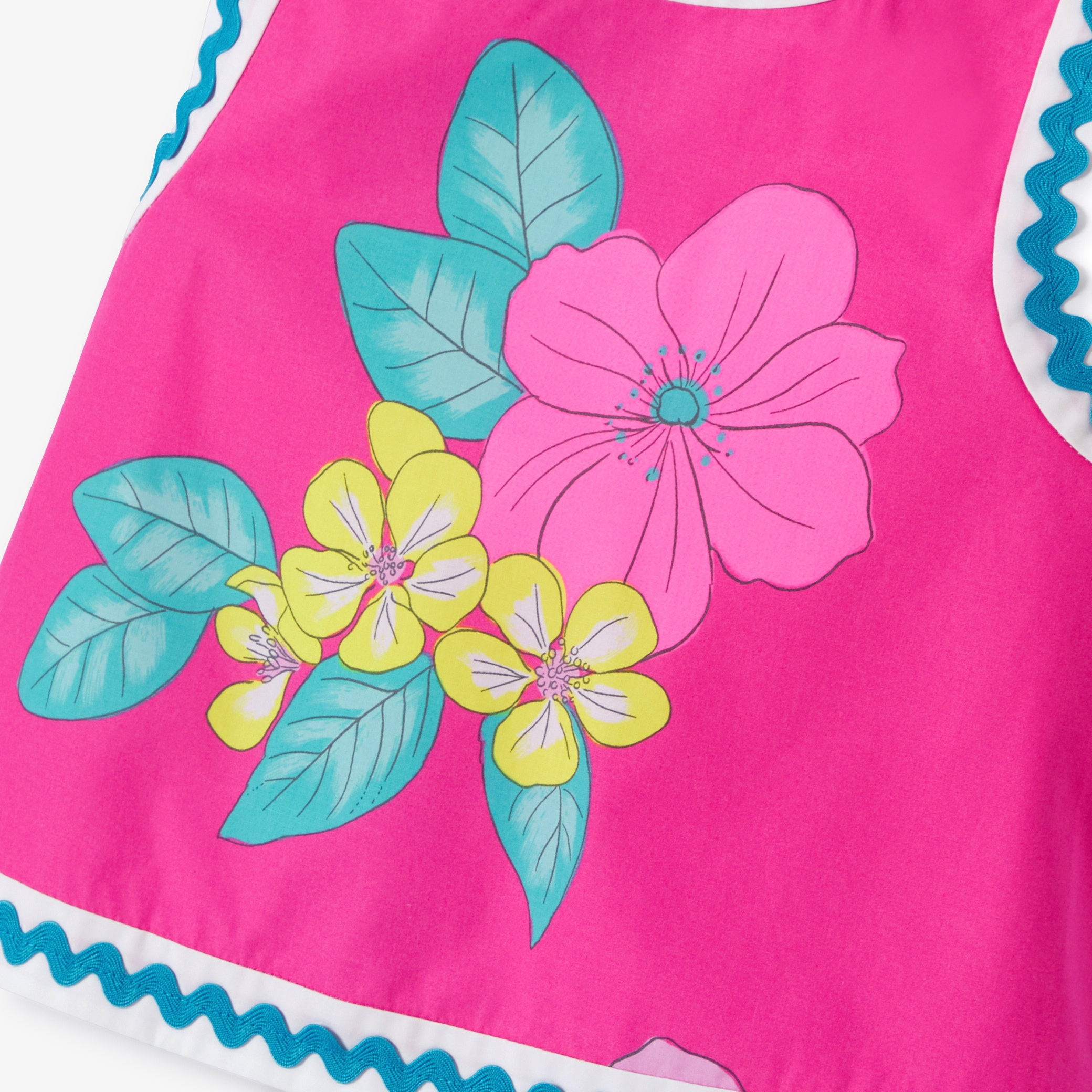 Floral print poplin top for girls