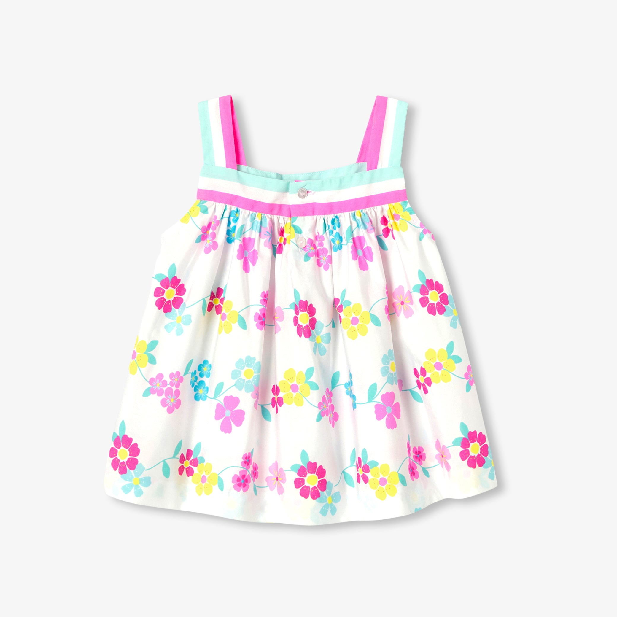 Baby girl poplin blouse with straps
