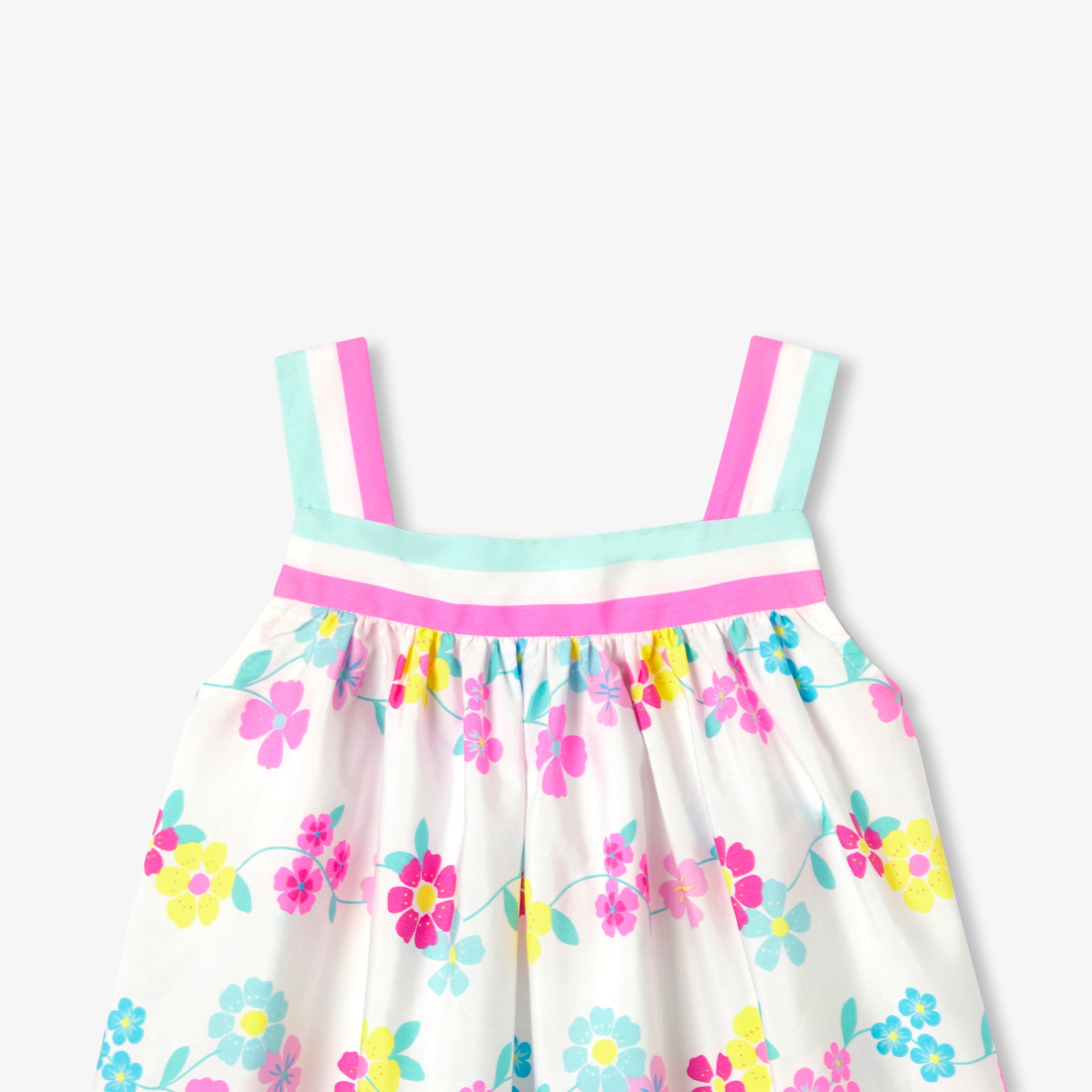 Baby girl poplin blouse with straps