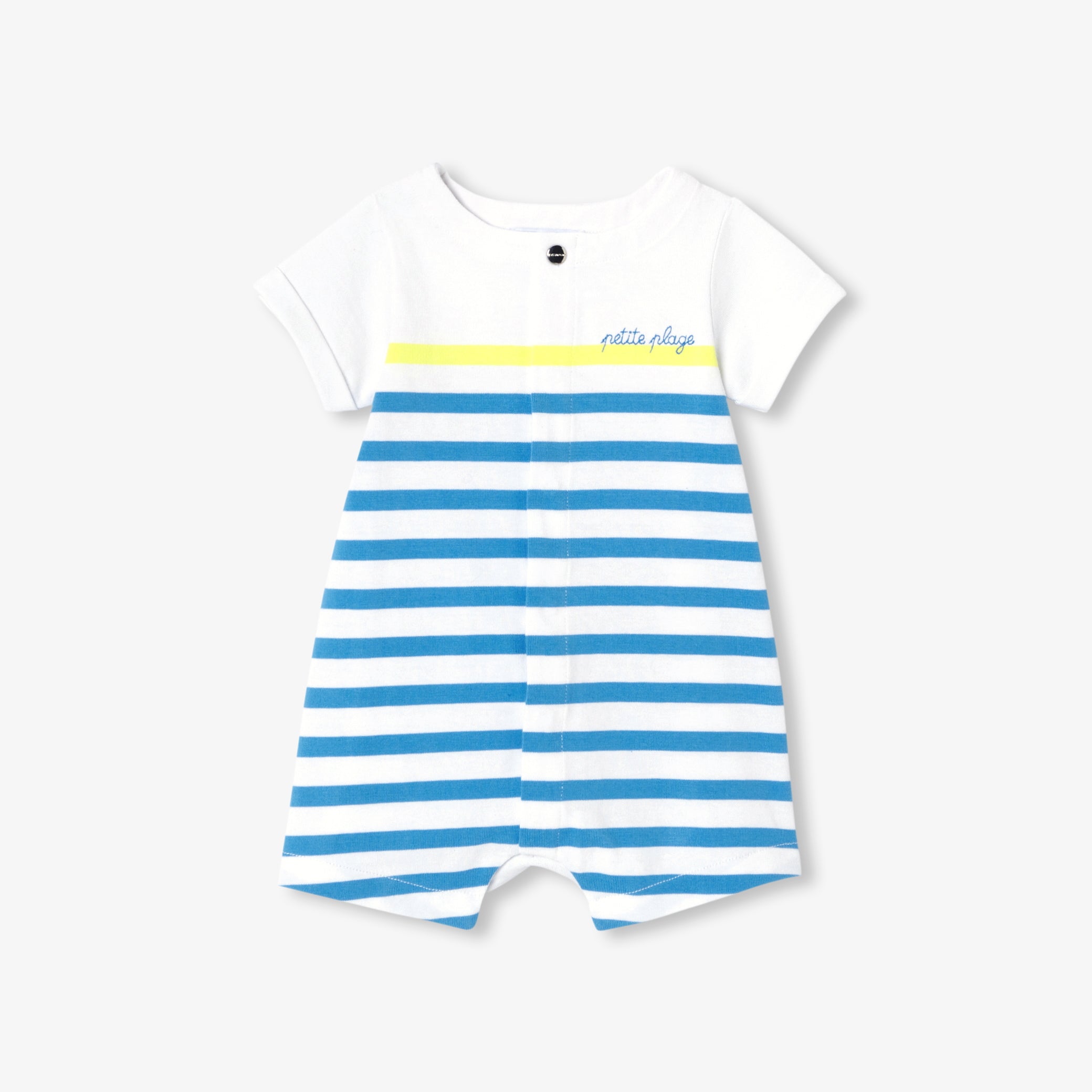 Baby boy short jumpsuit in jersey
