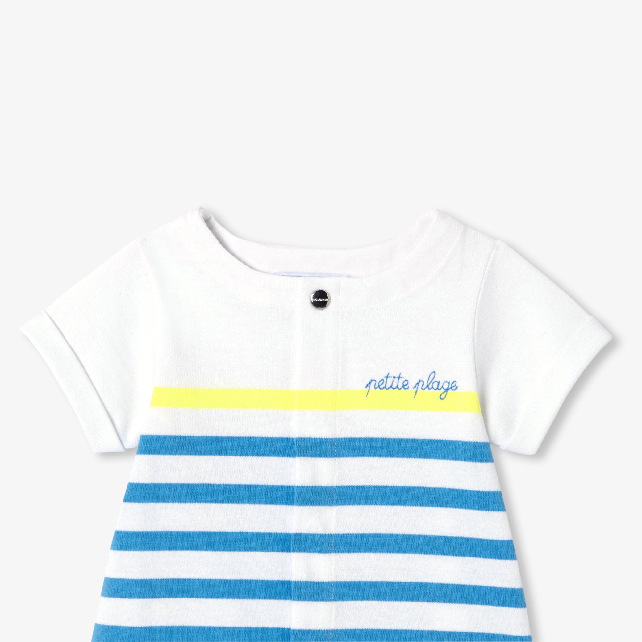 Baby boy short jumpsuit in jersey