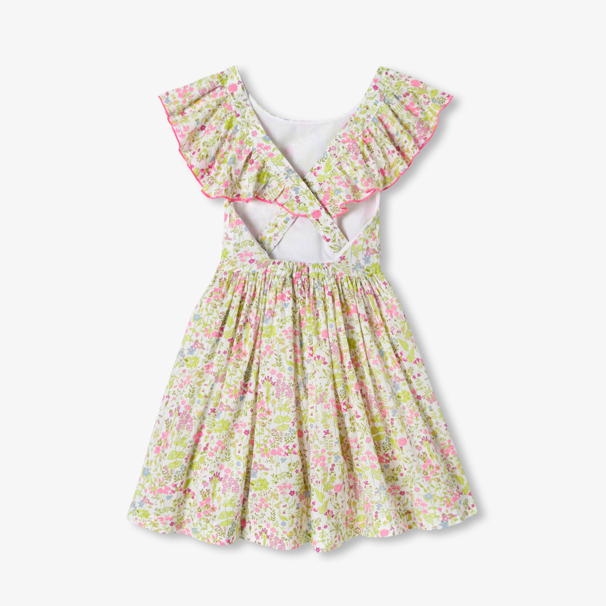 Girls' halter neck dress in Liberty fabric