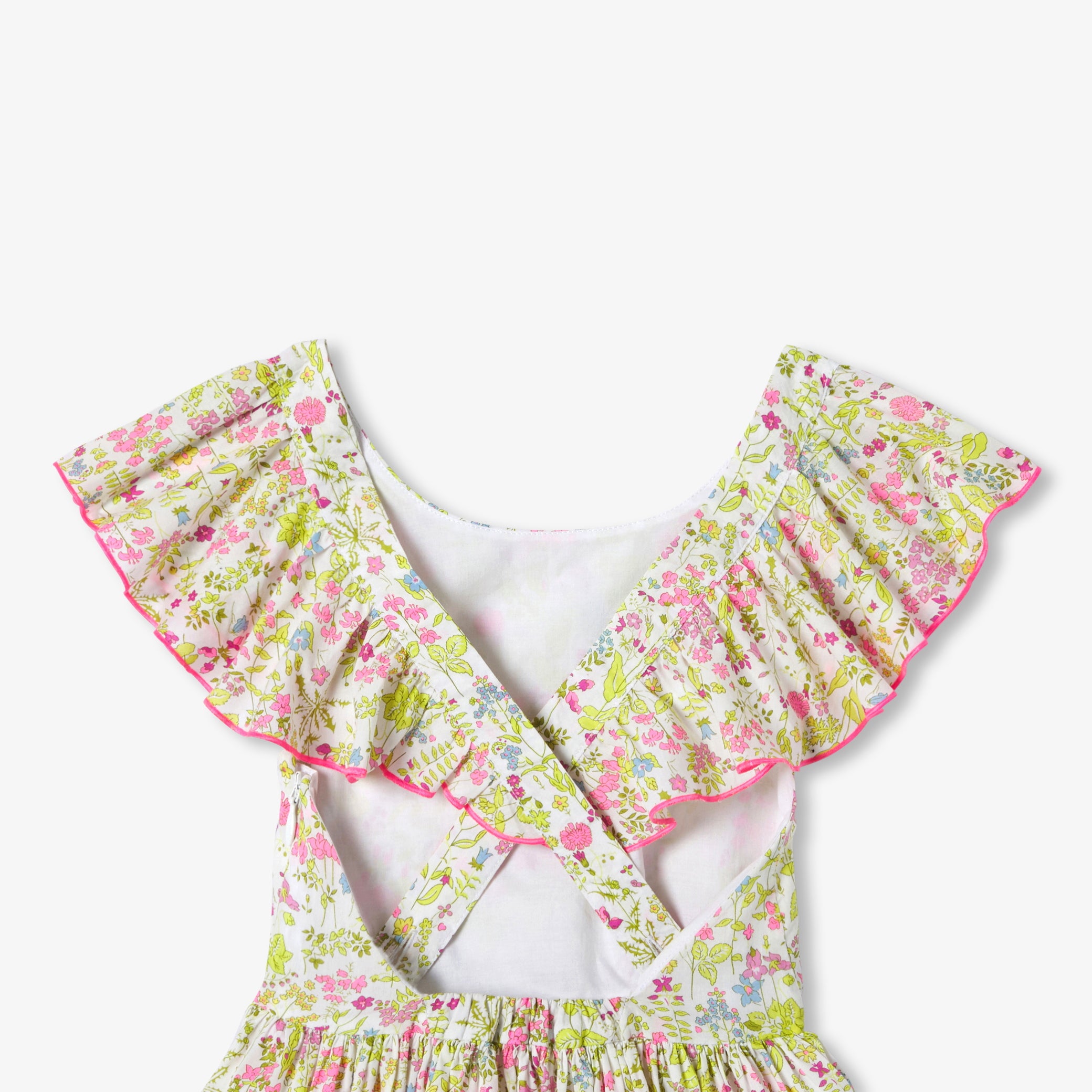 Girls' halter neck dress in Liberty fabric