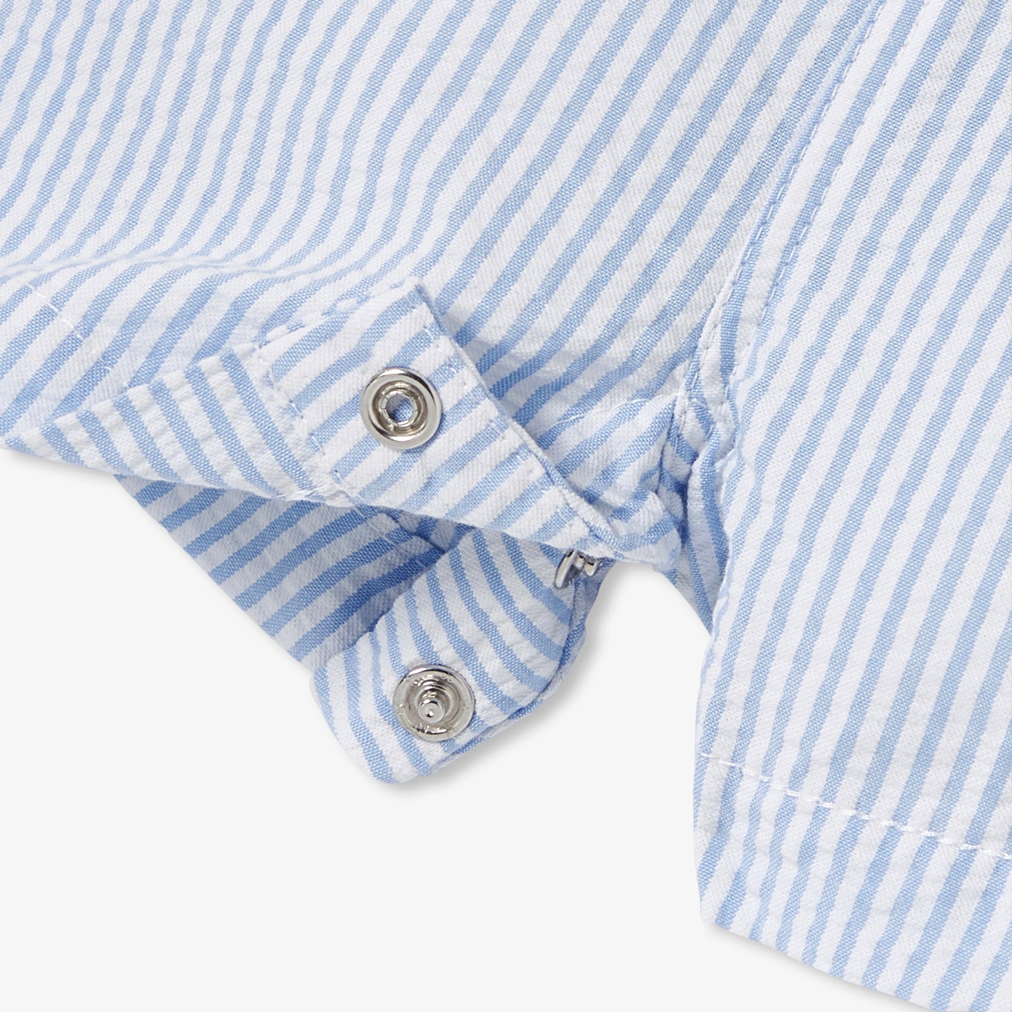 Baby boy seersucker dungaree shorts