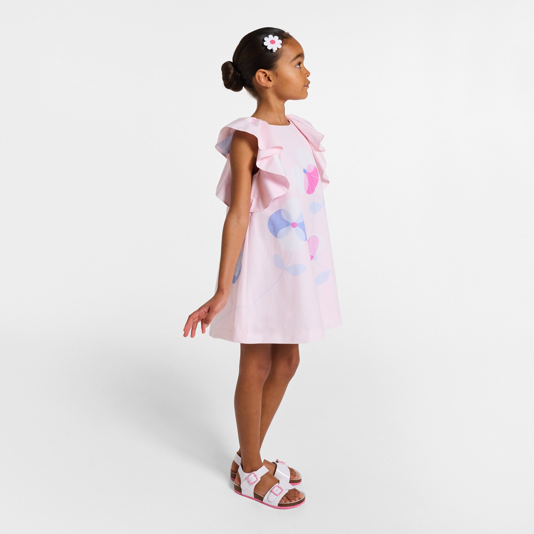 Girls' poplin dress