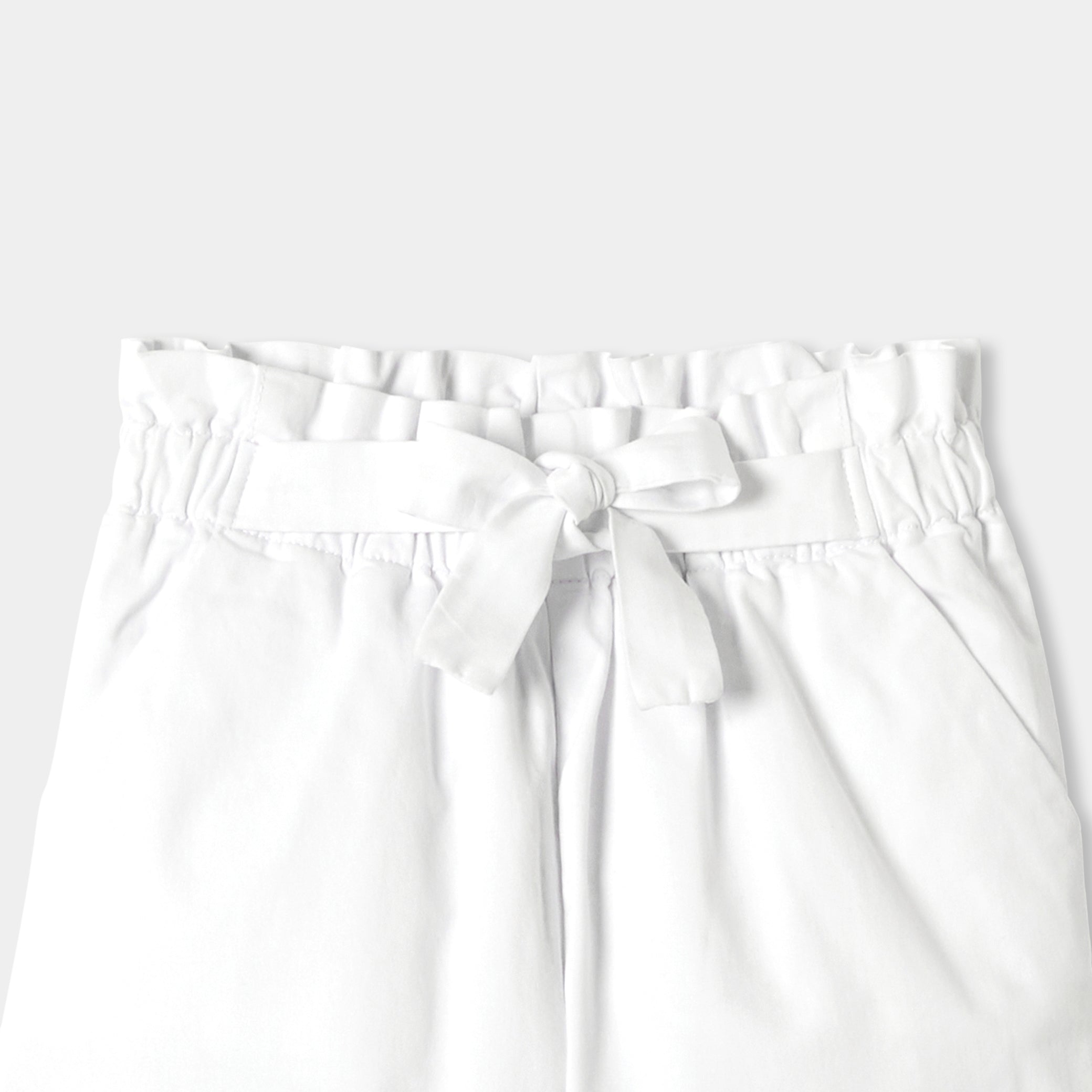 Girls' wide-leg twill pants