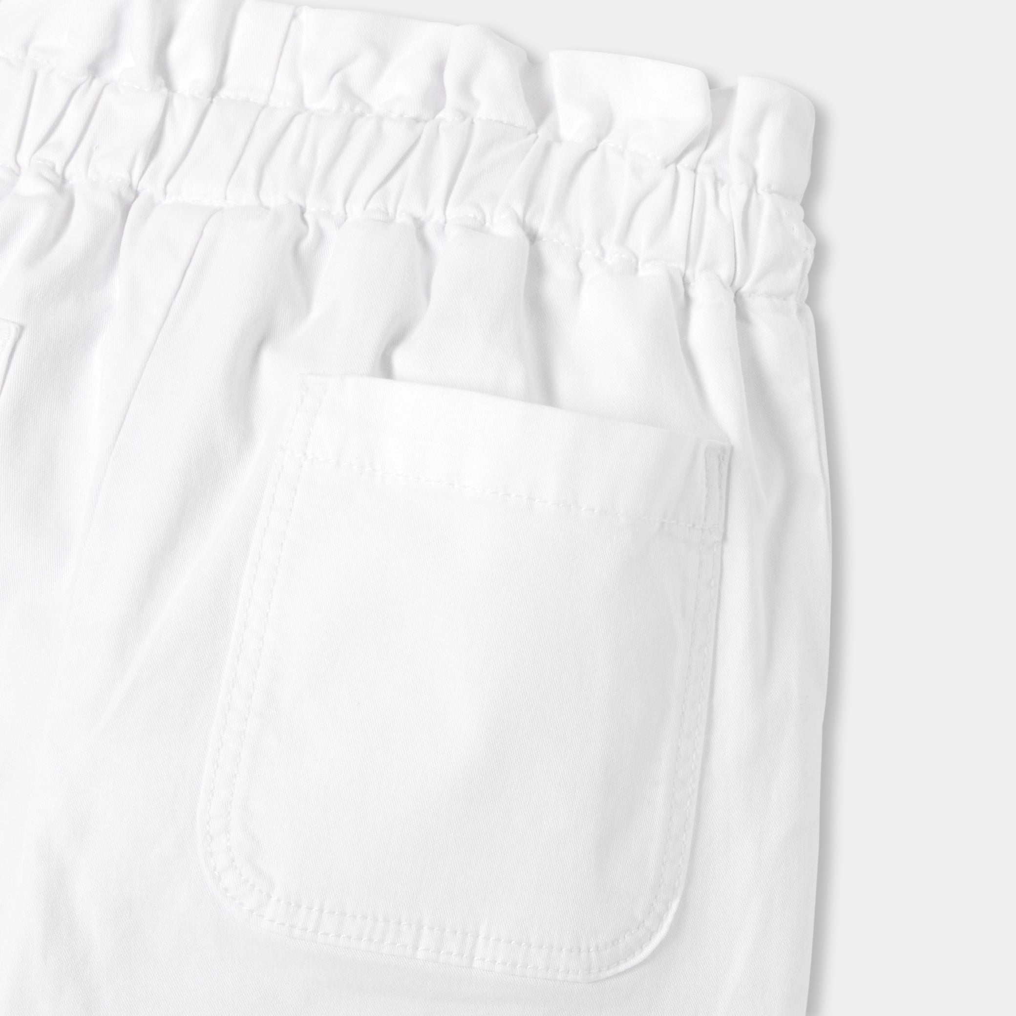 Girls' wide-leg twill pants