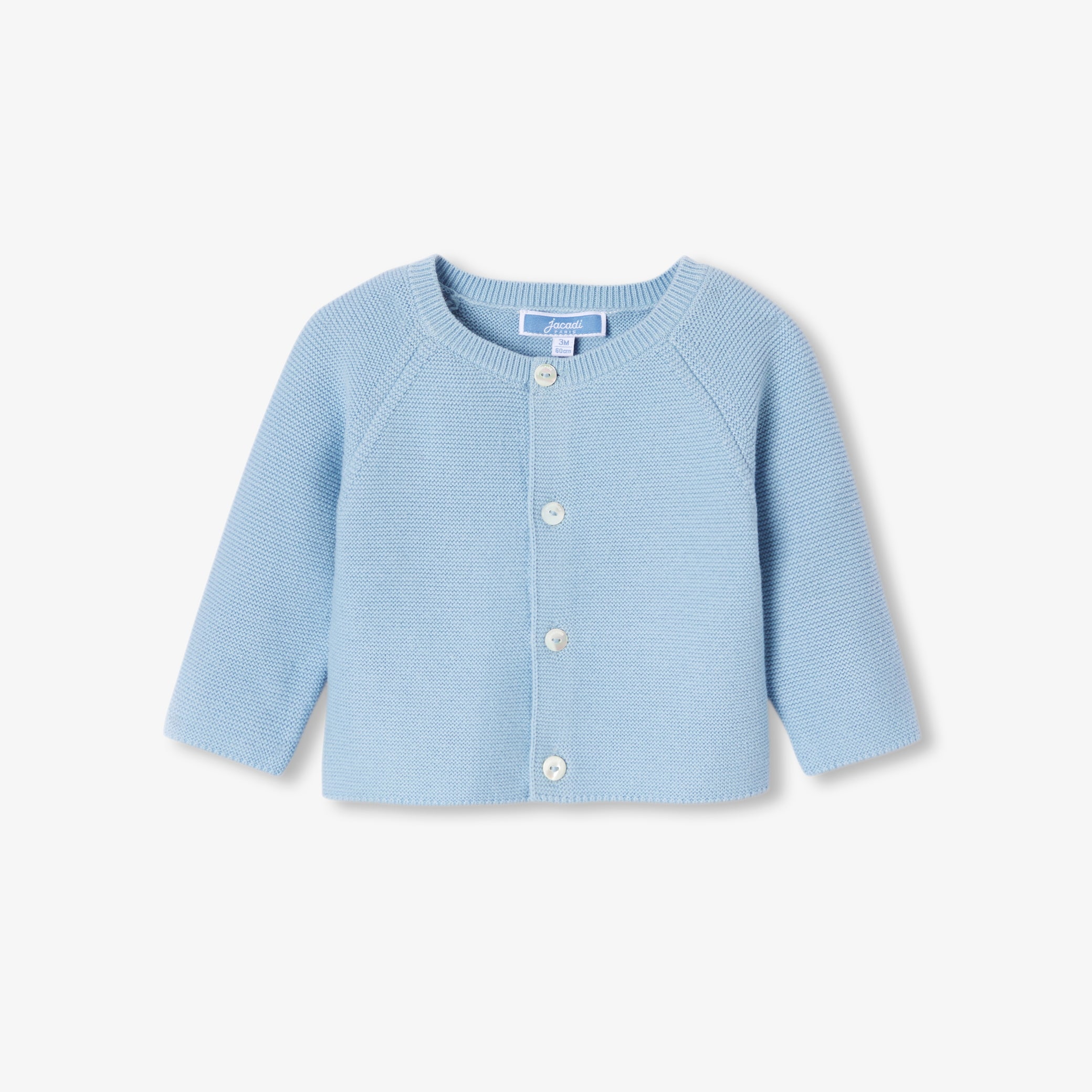 Baby boy garter stitch cardigan