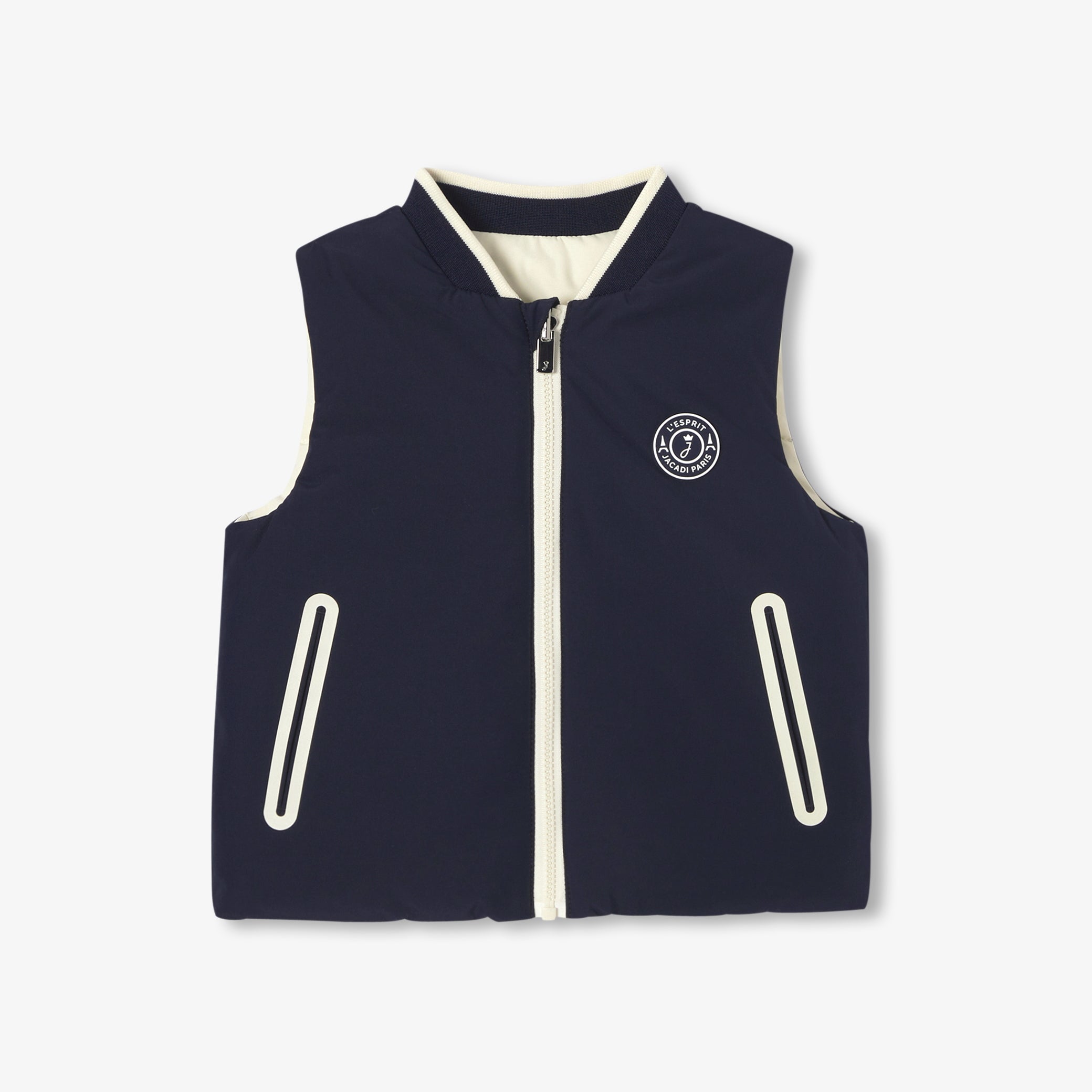 Baby boy reversible sleeveless padded jacket