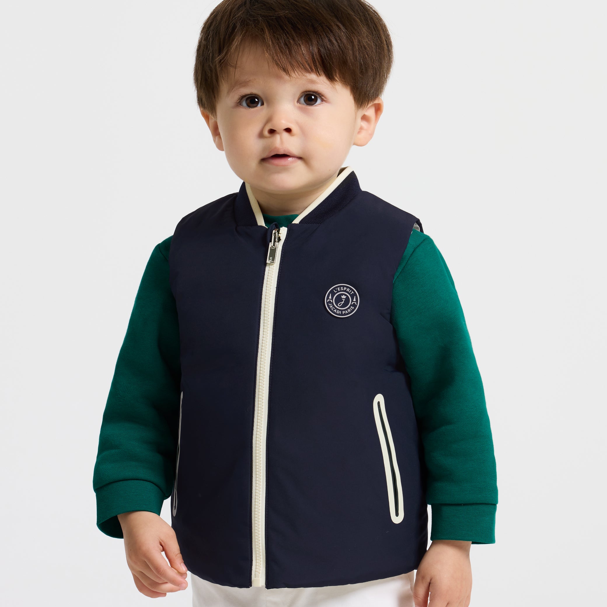 Baby boy reversible sleeveless padded jacket