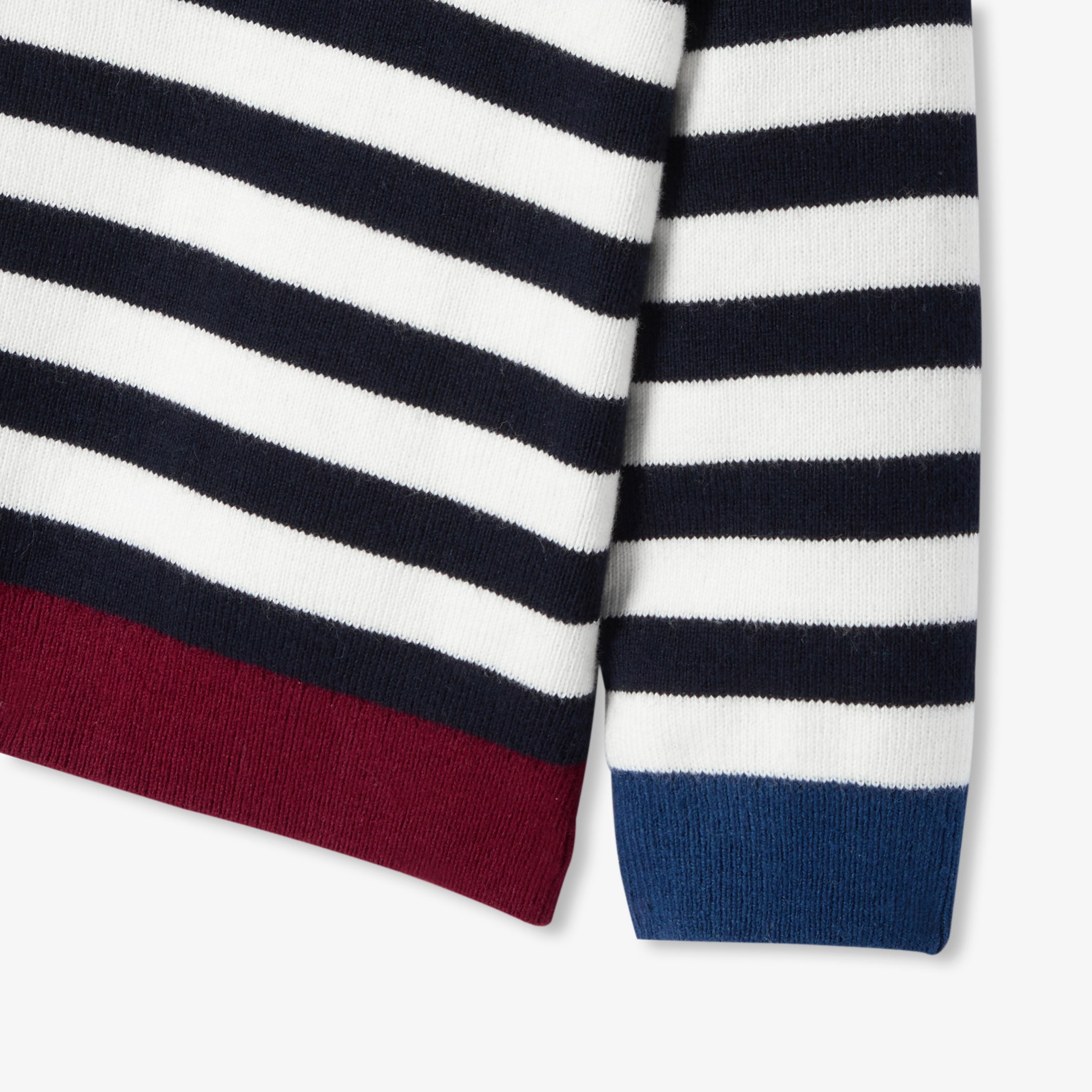 Baby striped cotton and wool jumper