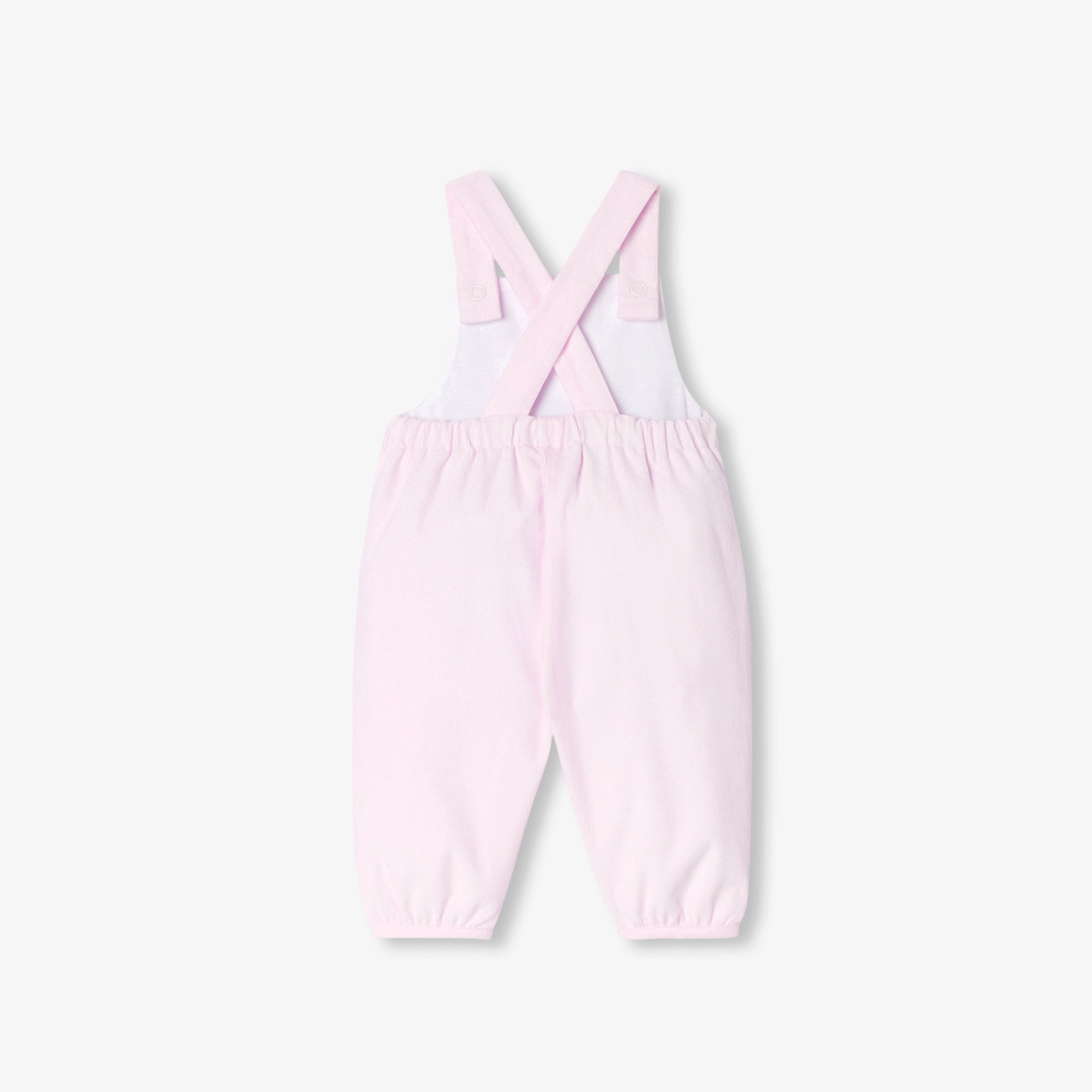 Baby girl velvet overalls