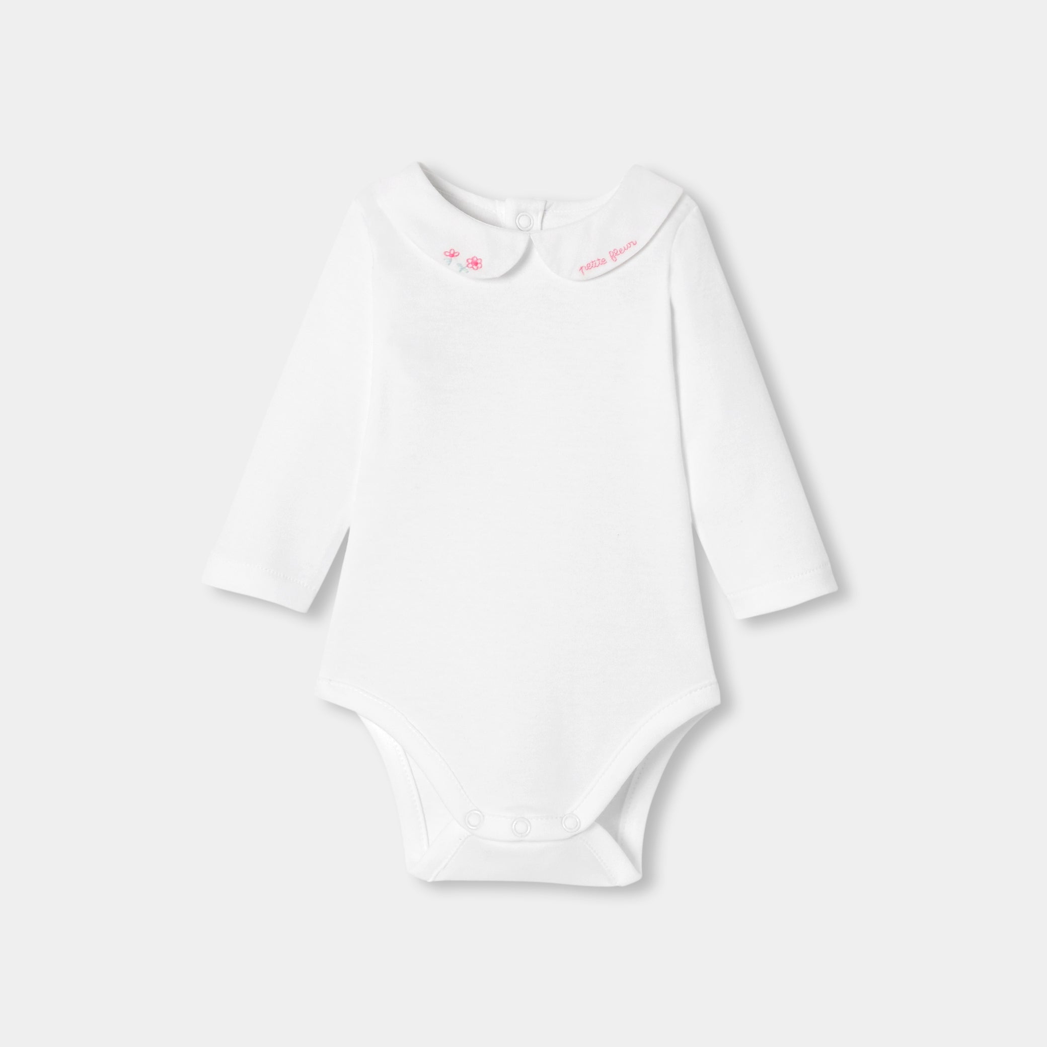 Baby girl long-sleeved cotton bodysuit