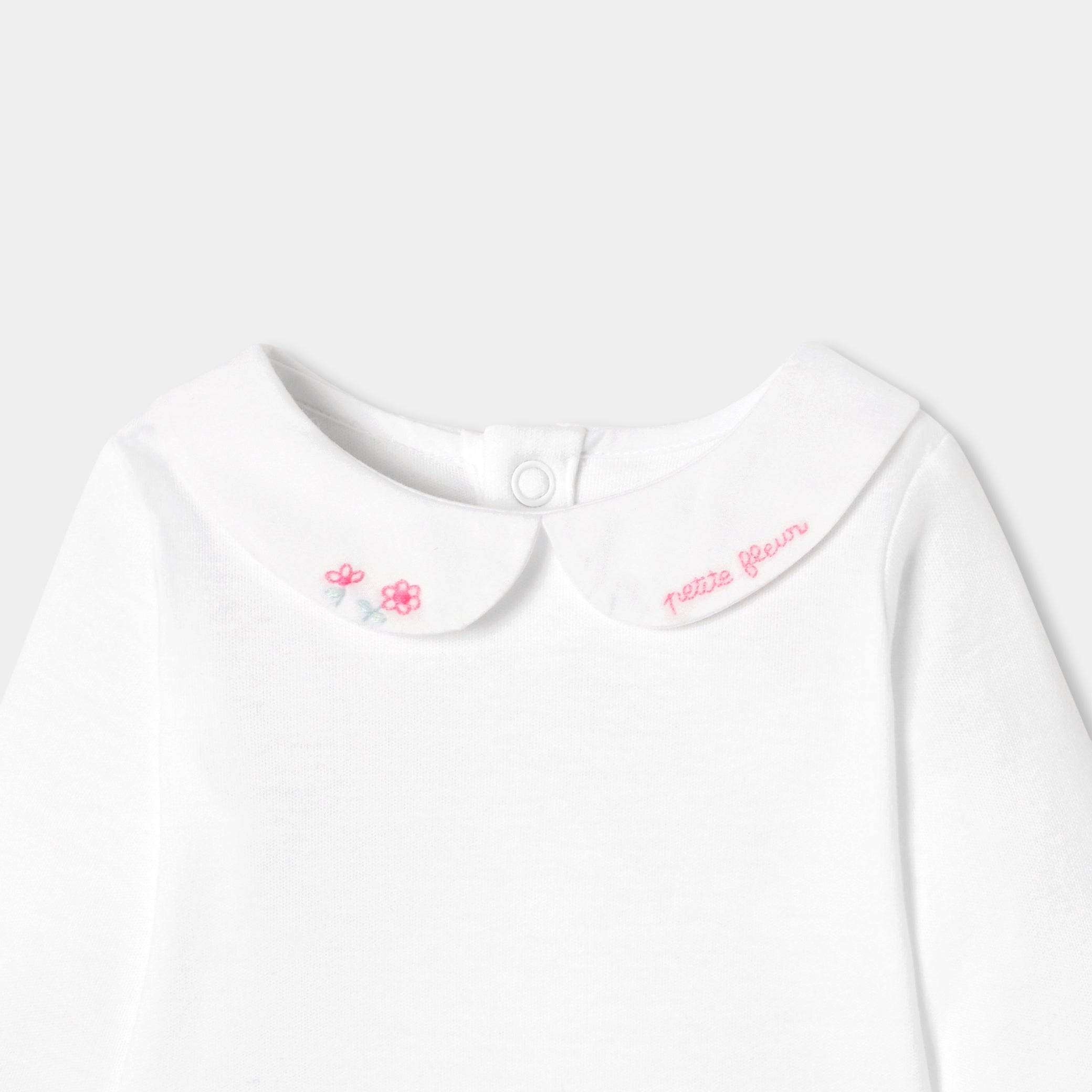 Baby girl long-sleeved cotton bodysuit