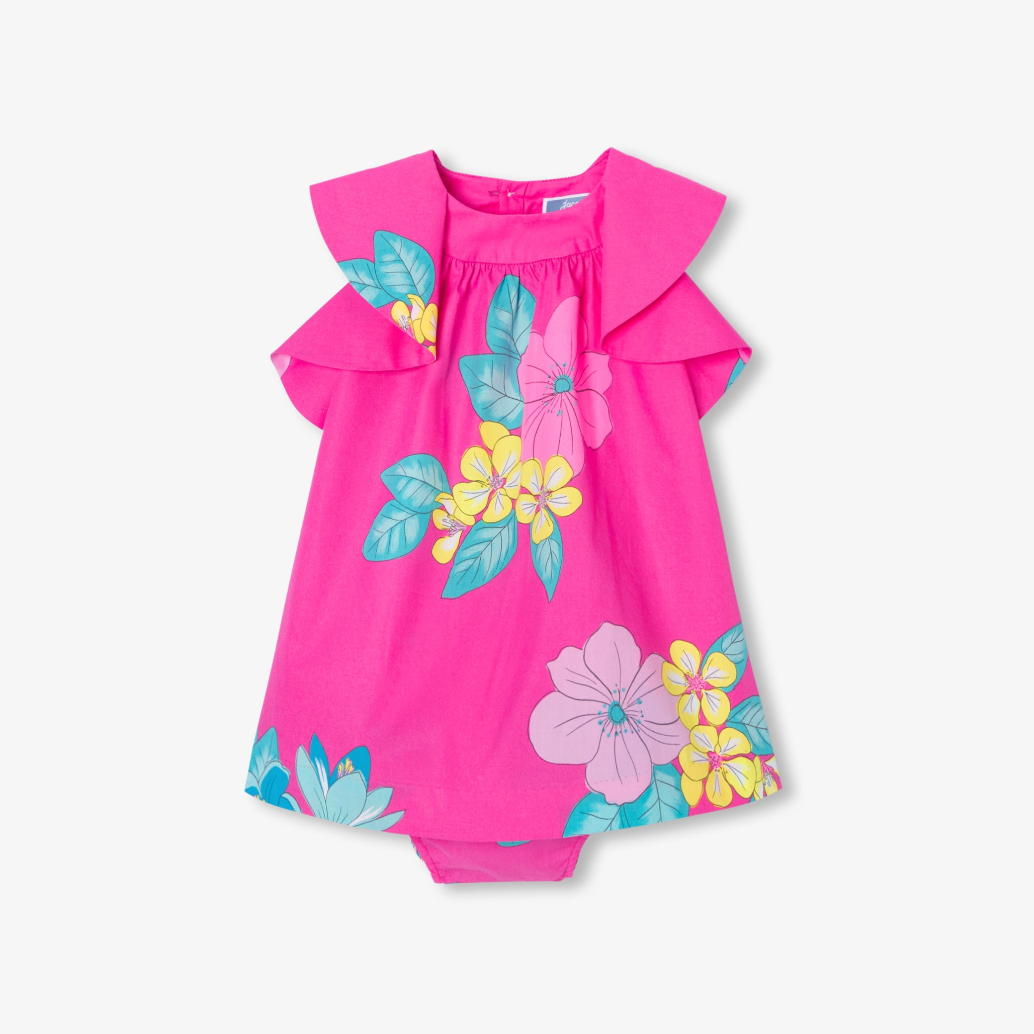 Baby girl sleeveless dress in poplin