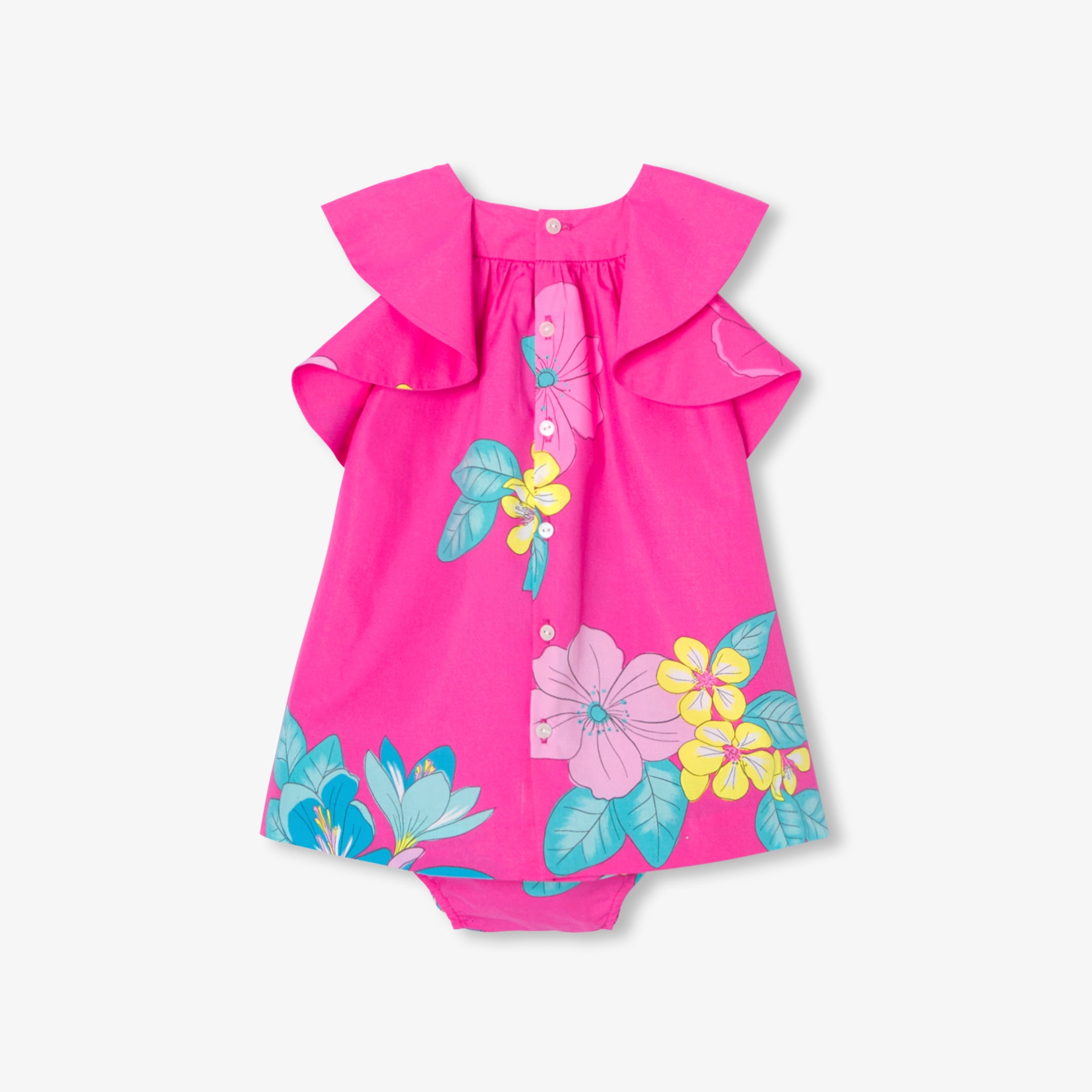 Baby girl sleeveless dress in poplin