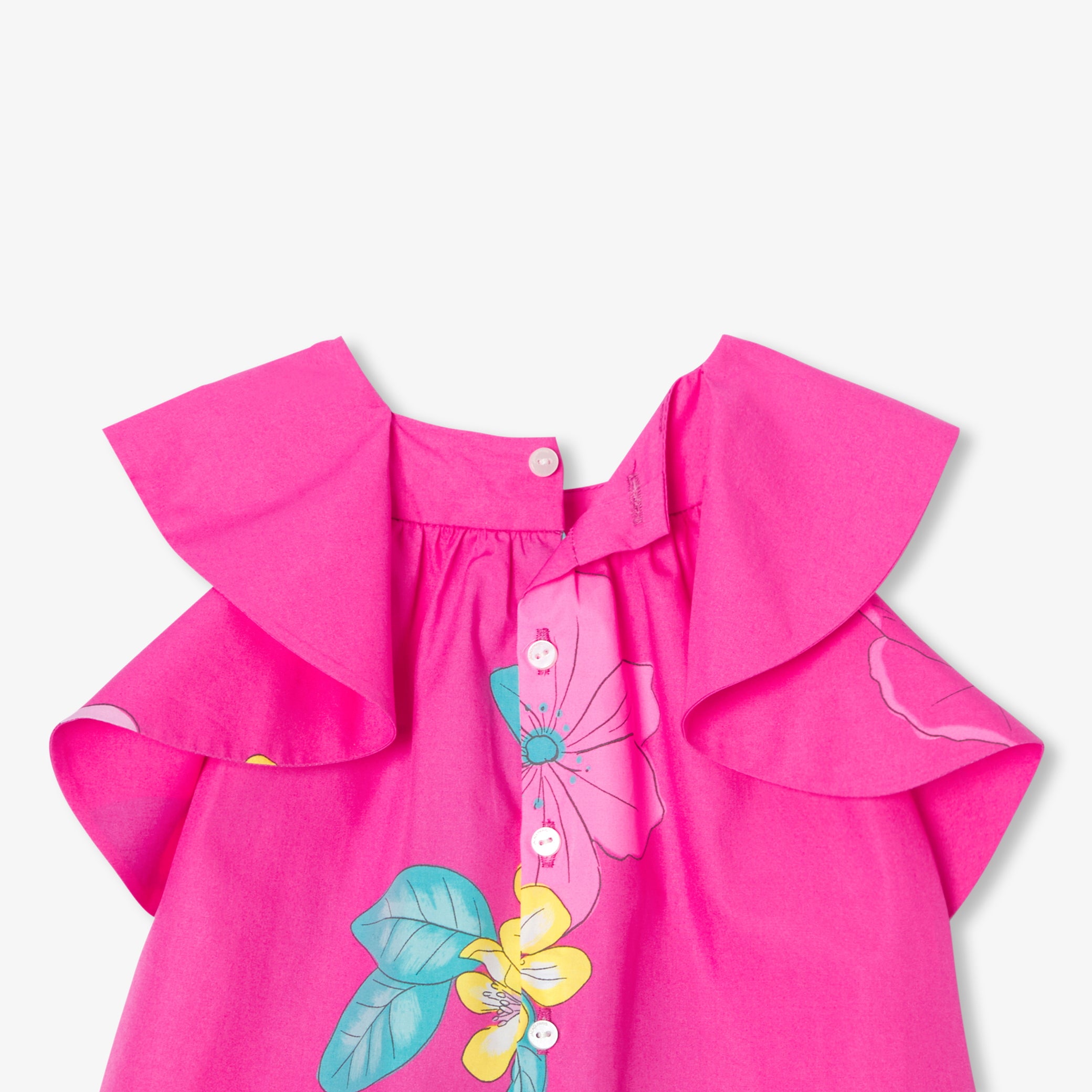 Baby girl sleeveless dress in poplin