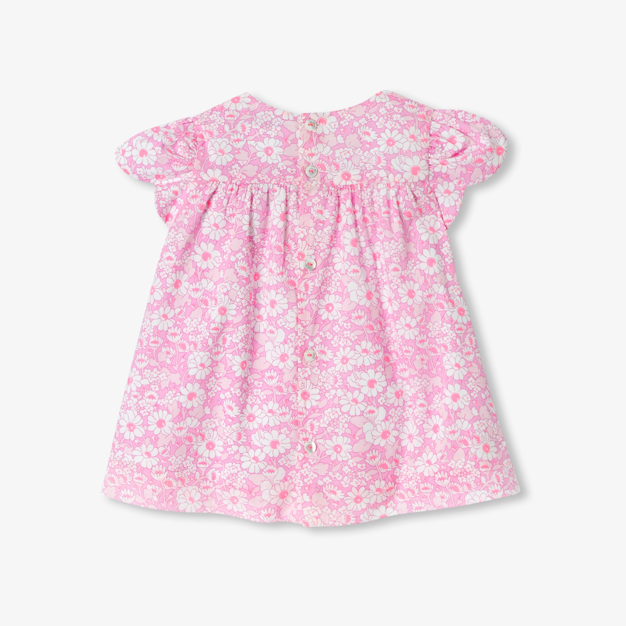Baby girl short-sleeved Liberty fabrics dress