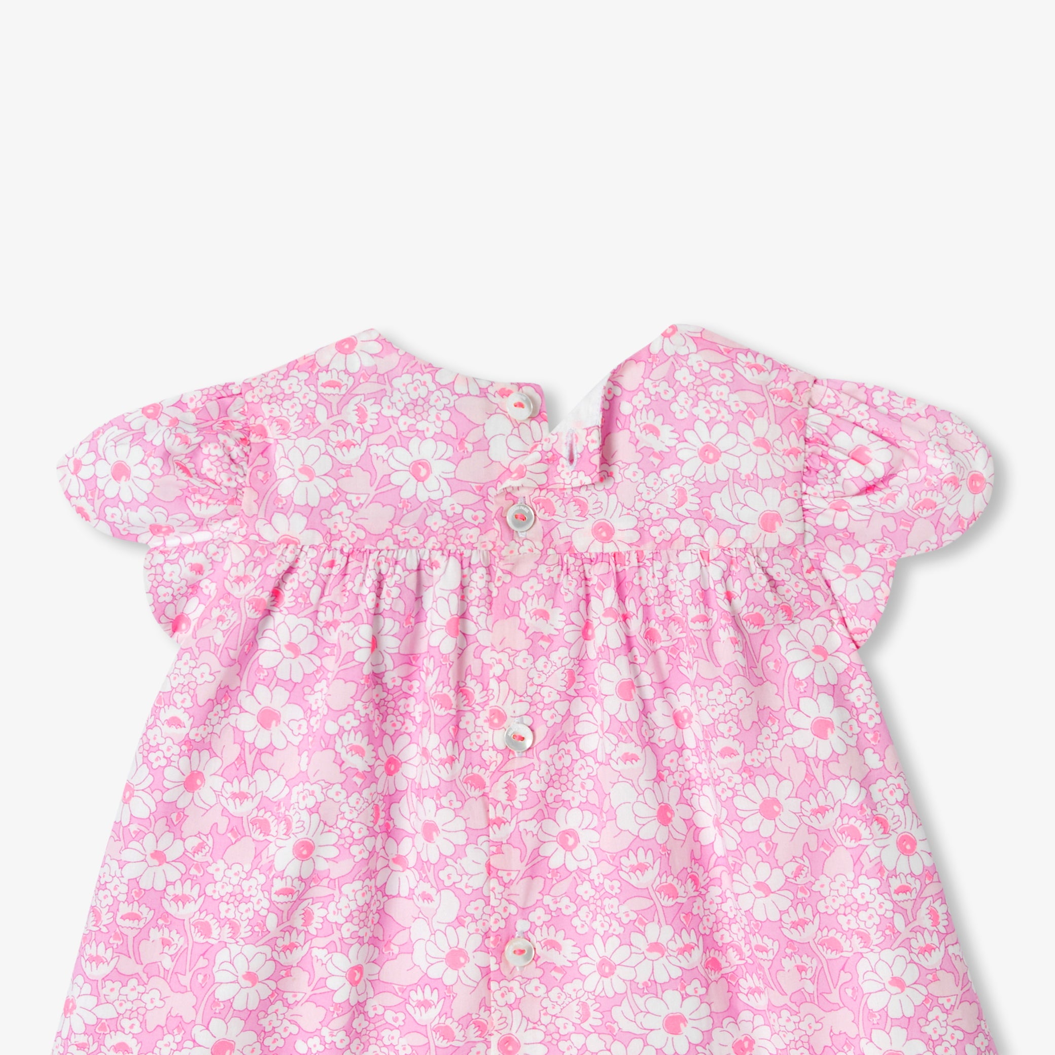 Baby girl short-sleeved Liberty fabrics dress