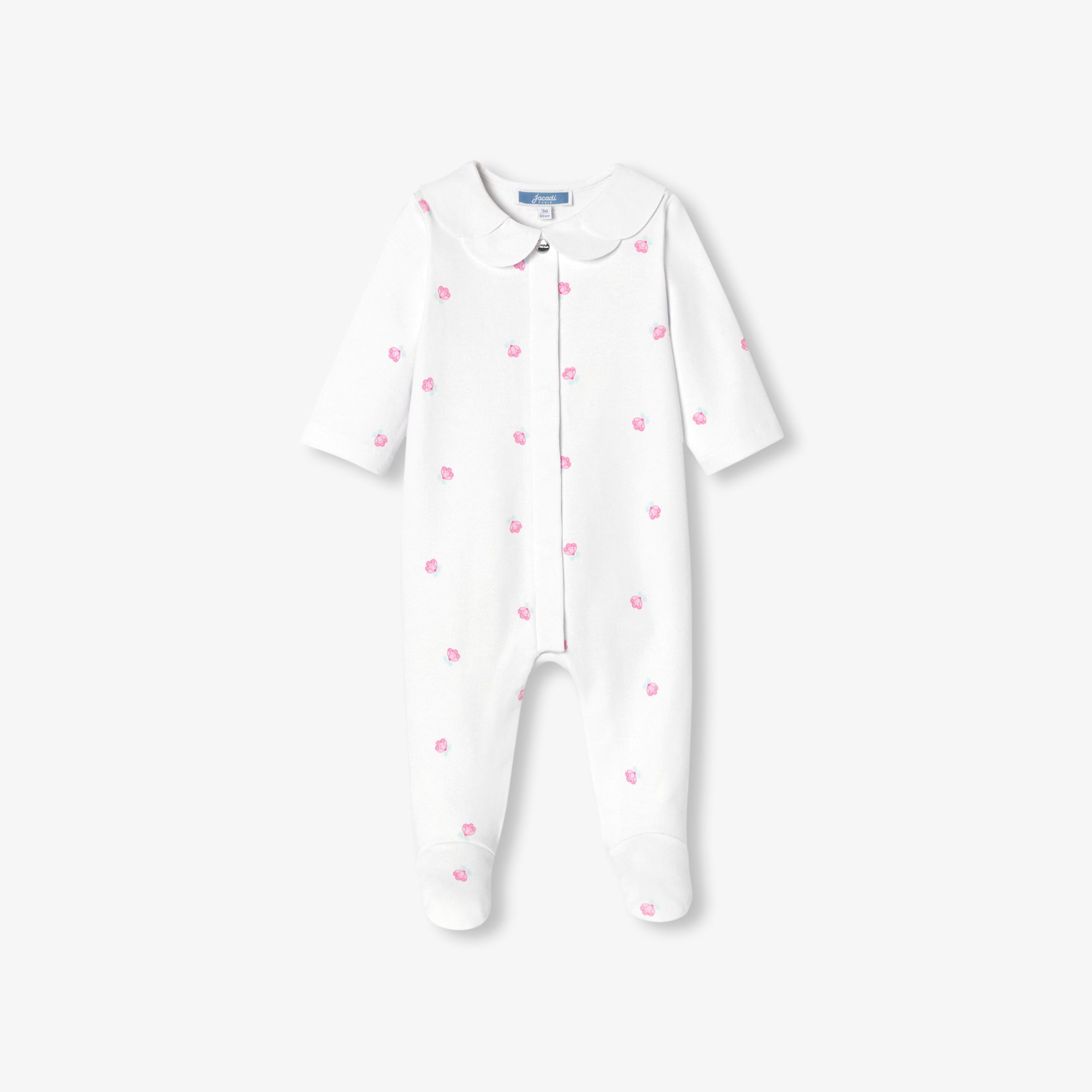 Baby girl Interlock cotton floral print pajamas