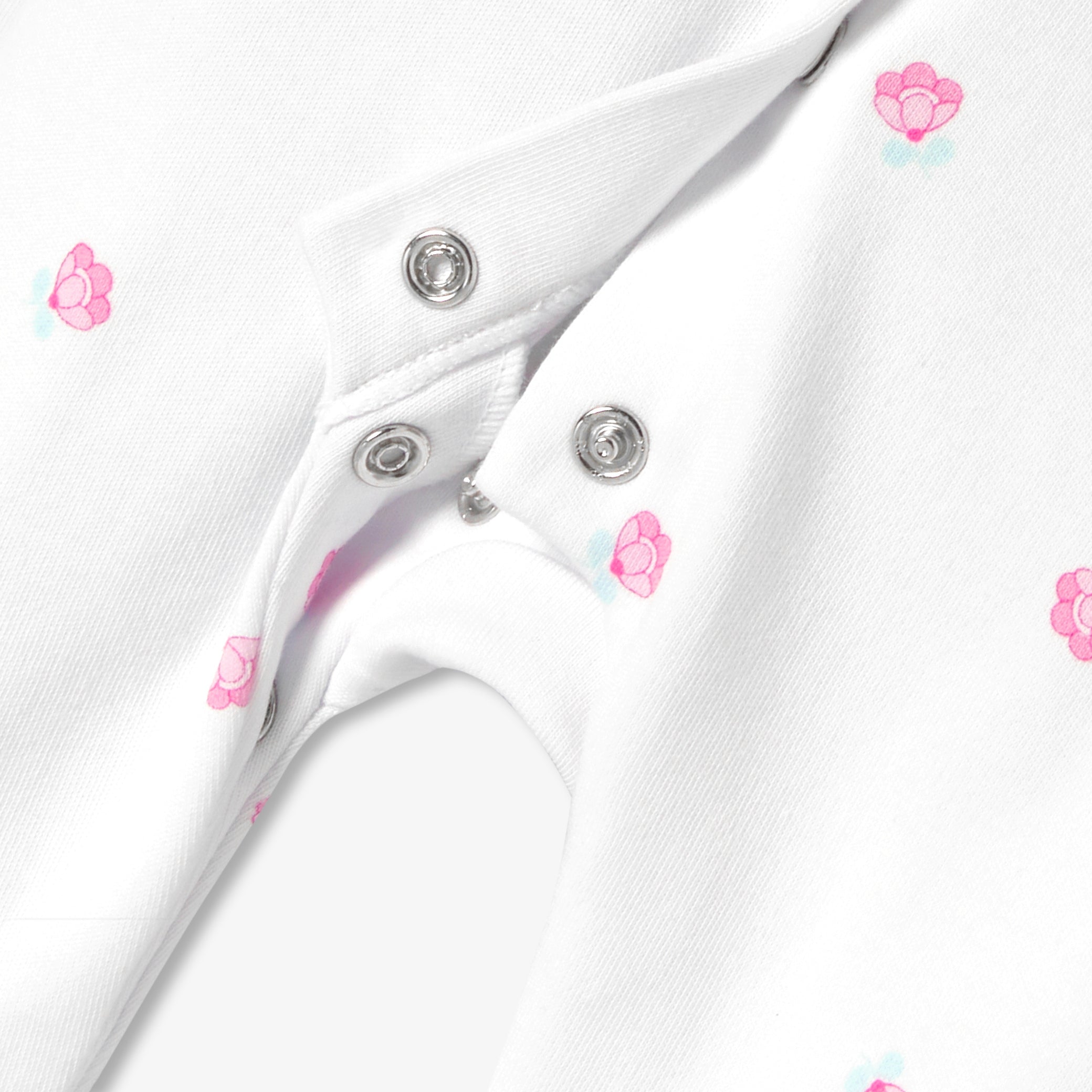Baby girl Interlock cotton floral print pajamas