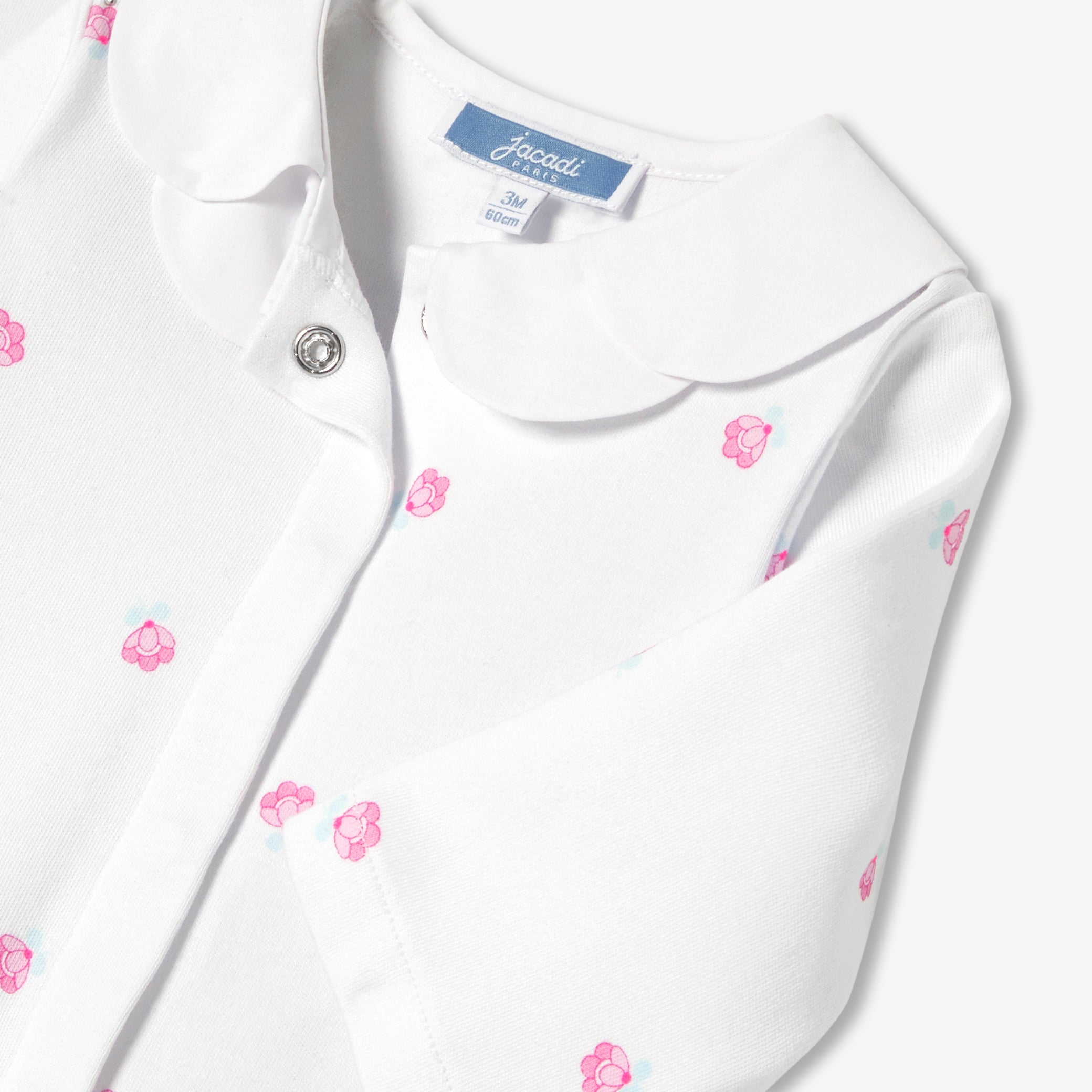 Baby girl Interlock cotton floral print pajamas