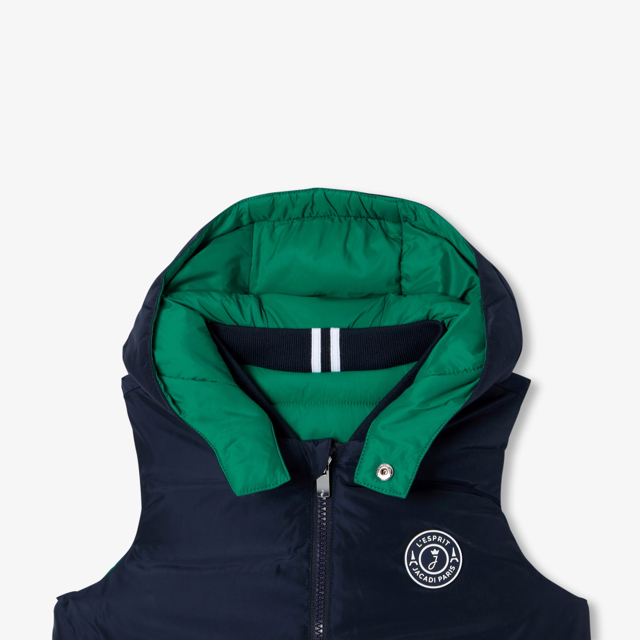 Boy reversible sleeveless padded jacket